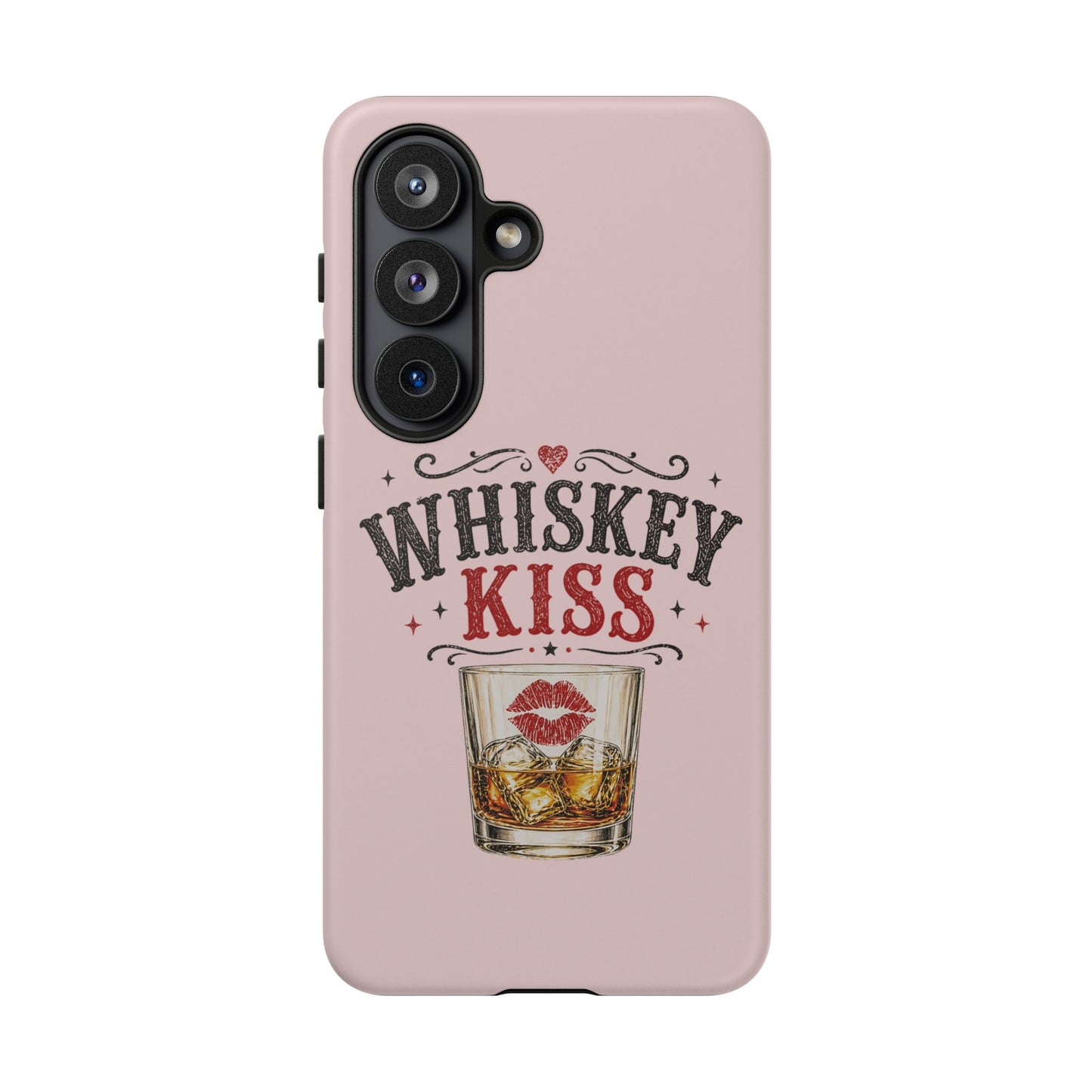 Whiskey Kiss Phone Case, Western Cowgirl Phone Case, Country Girl iPhone & Samsung Case, Cute Whiskey Lover Gift, Matte or Glossy