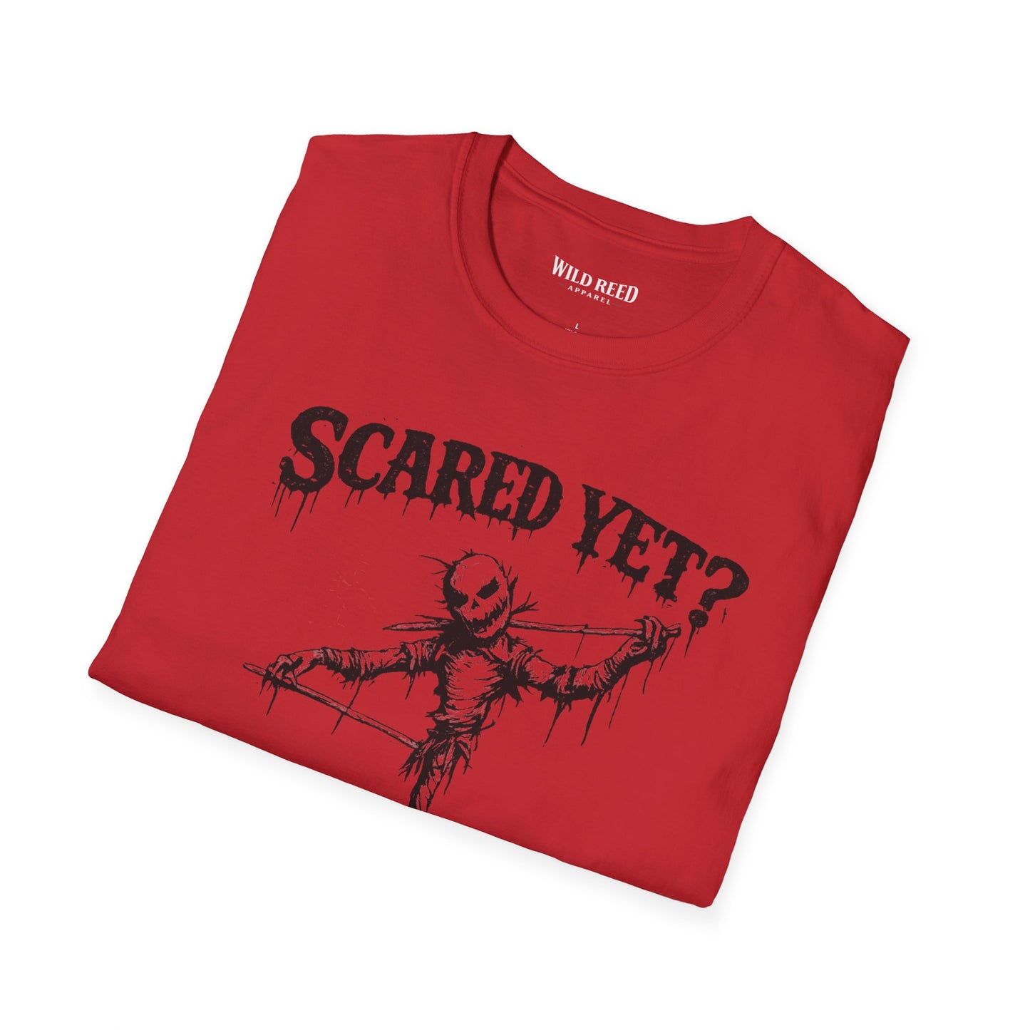 Scared Yet Creepy Scarecrow Halloween T-Shirt