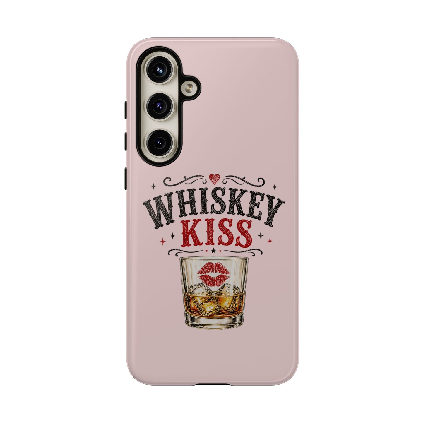 Whiskey Kiss Phone Case, Western Cowgirl Phone Case, Country Girl iPhone & Samsung Case, Cute Whiskey Lover Gift, Matte or Glossy