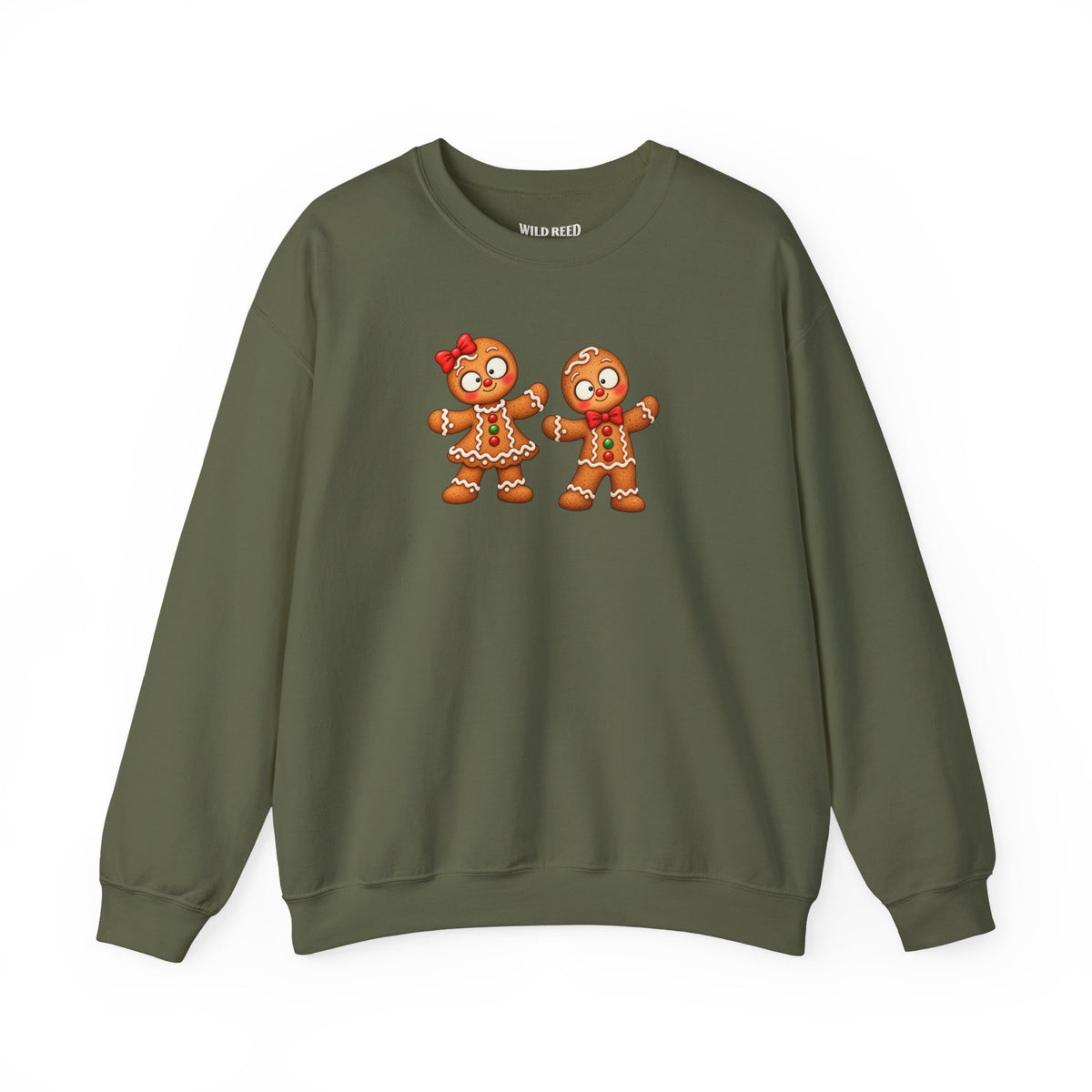 Gingerbread Couple Christmas Sweatshirt | Gildan 18000