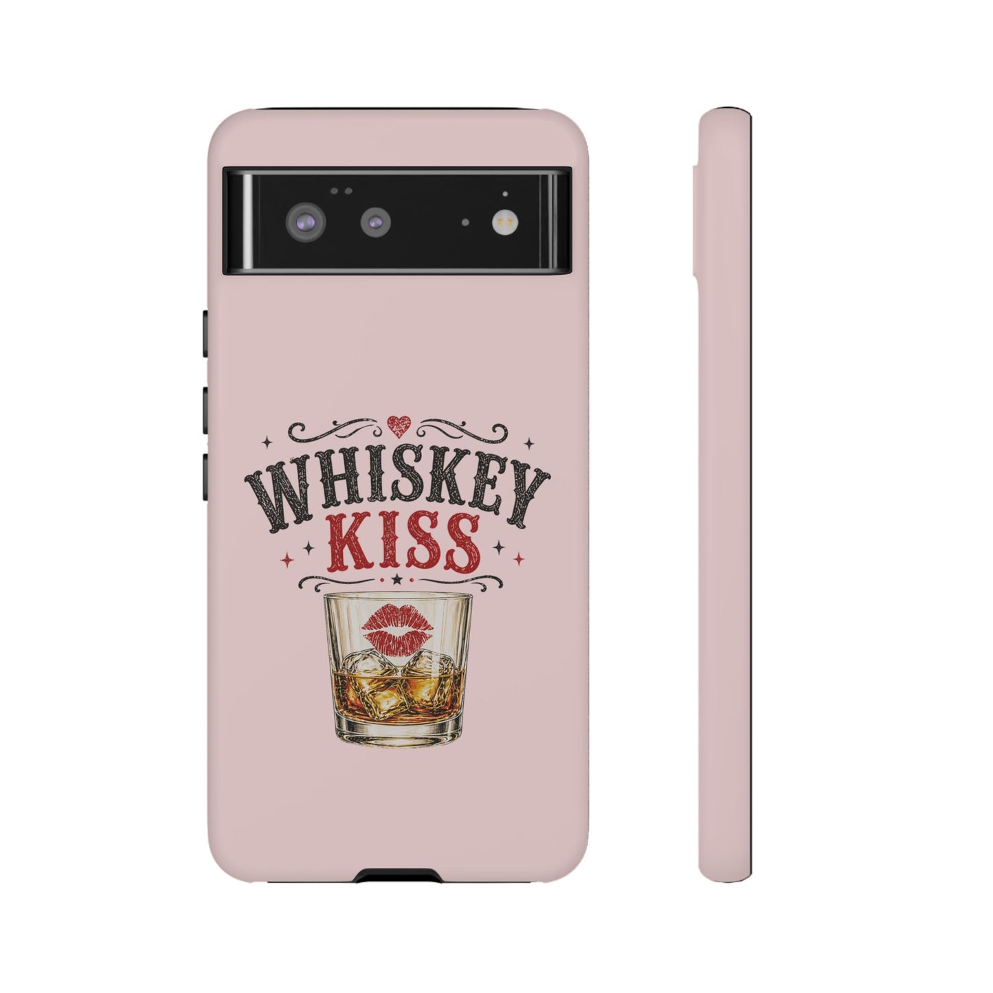 Whiskey Kiss Phone Case, Western Cowgirl Phone Case, Country Girl iPhone & Samsung Case, Cute Whiskey Lover Gift, Matte or Glossy