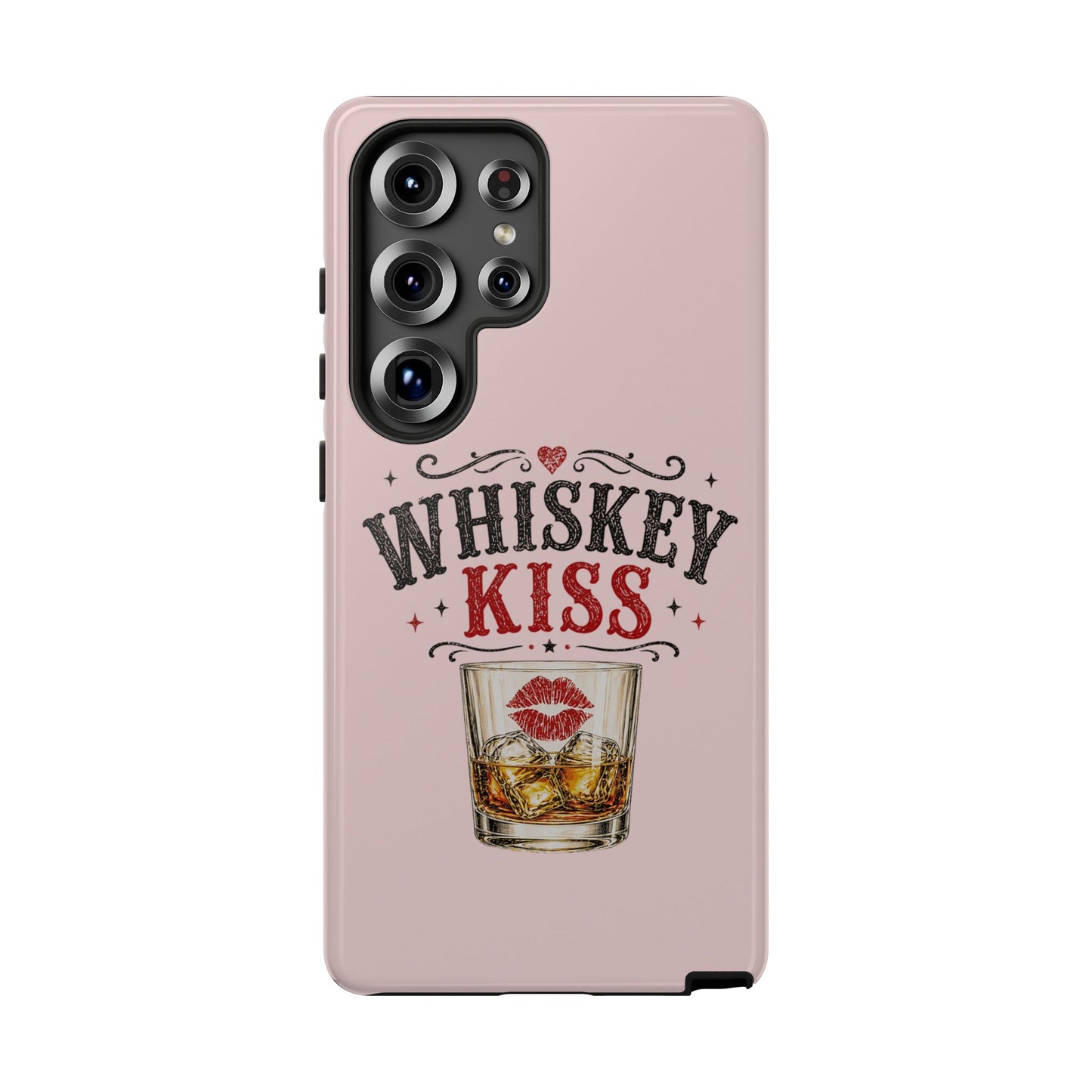 Whiskey Kiss Phone Case, Western Cowgirl Phone Case, Country Girl iPhone & Samsung Case, Cute Whiskey Lover Gift, Matte or Glossy