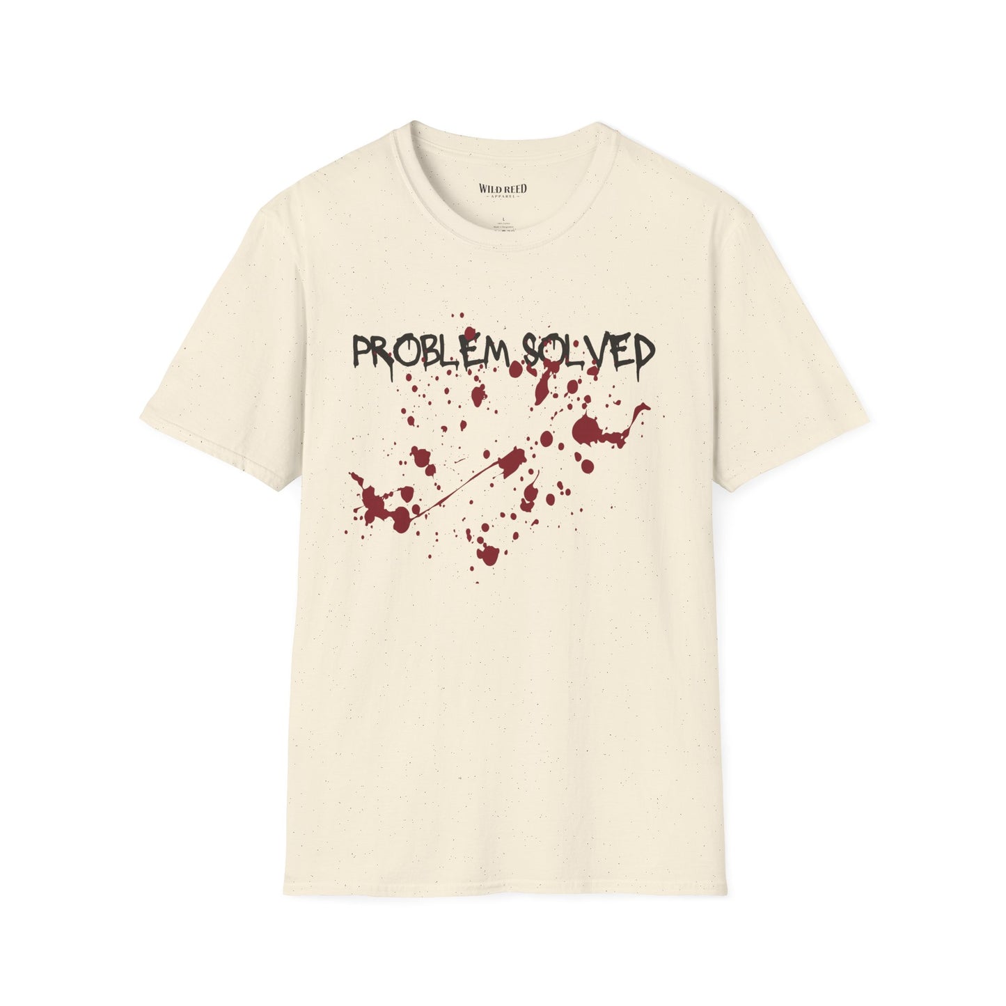 Problem Solved T-Shirt – Dark Humor Splatter Graphic Tee