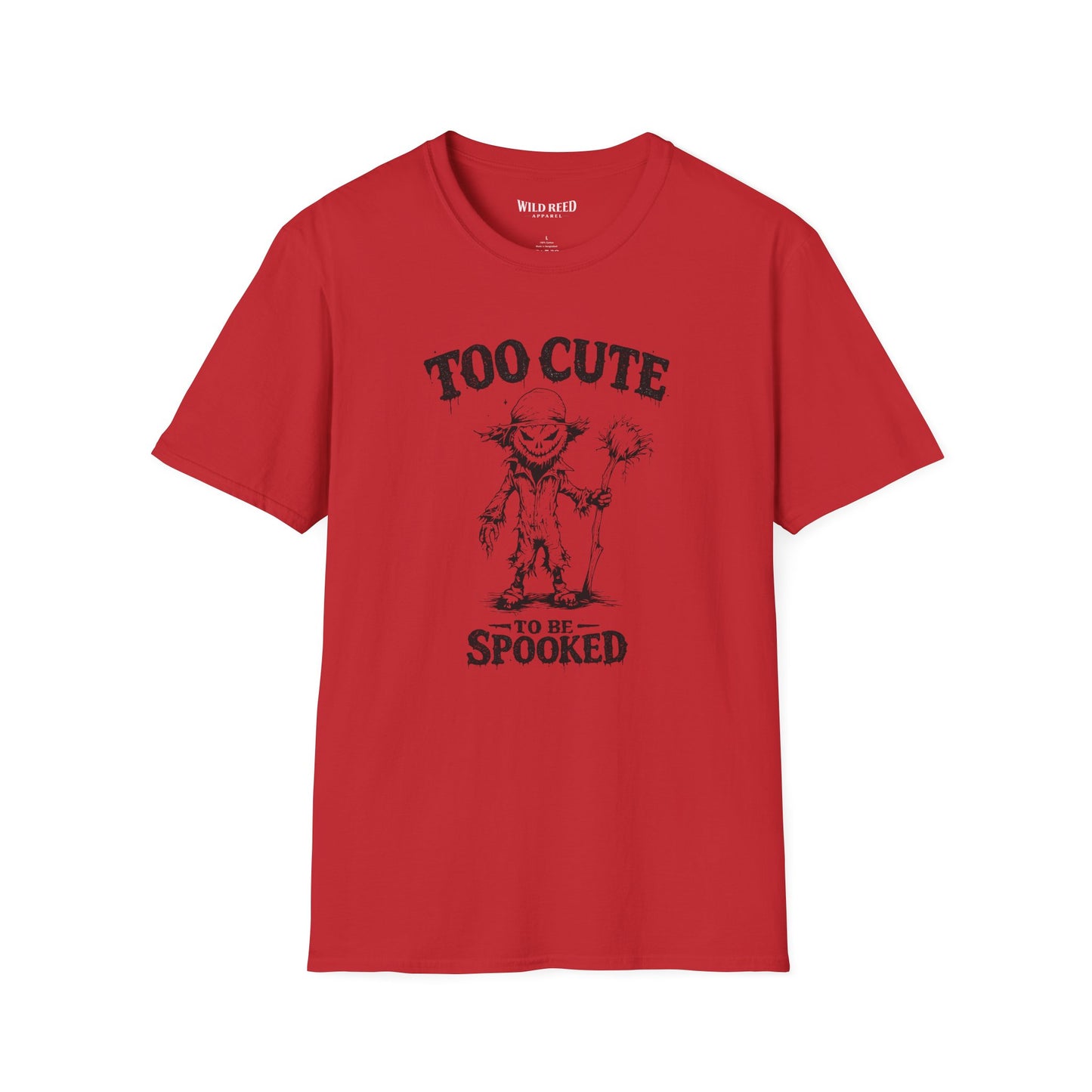 Too Cute to Be Spooked Scarecrow Halloween T-Shirt