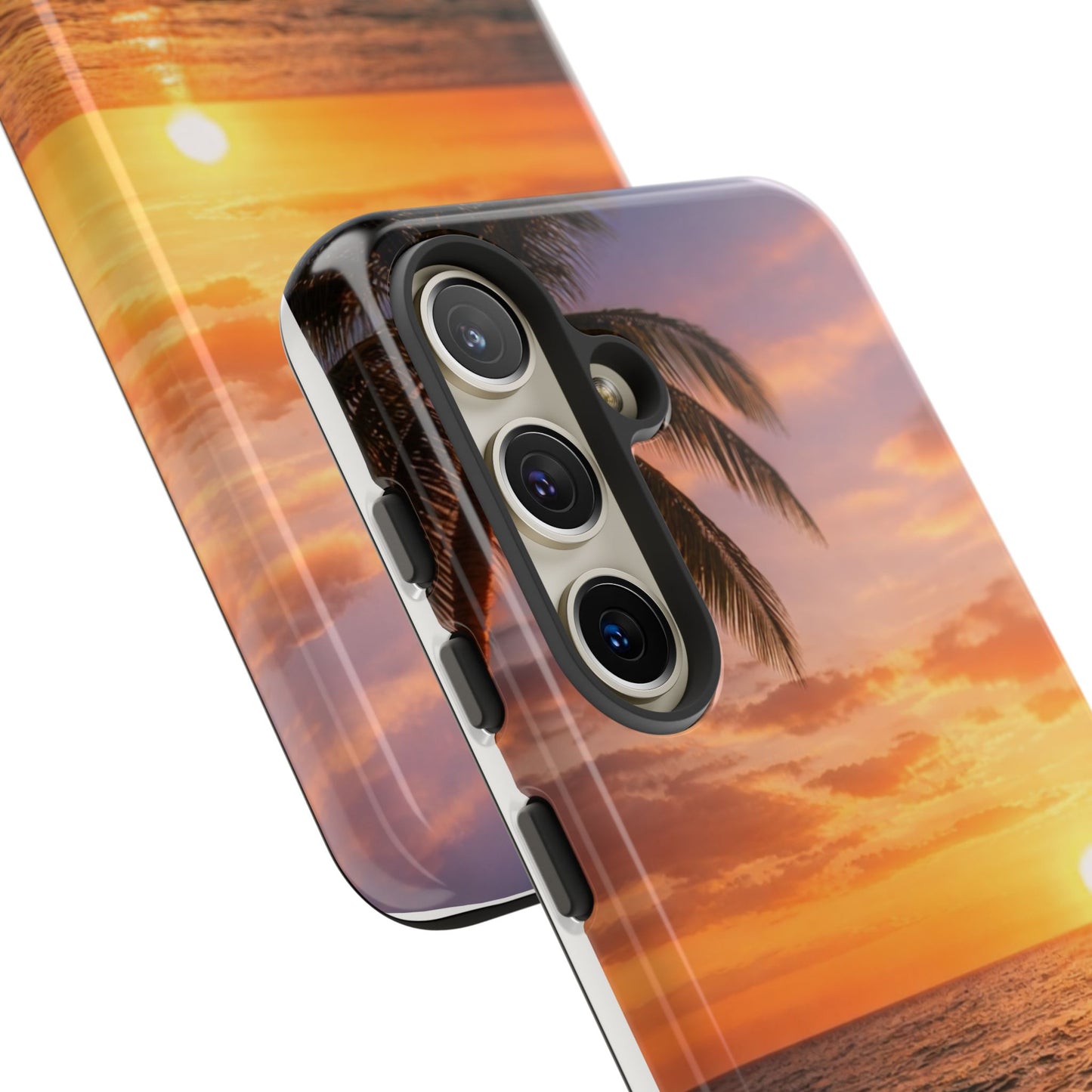 Golden Hour Beach Case — Tropical Palm Sunset Protective Case