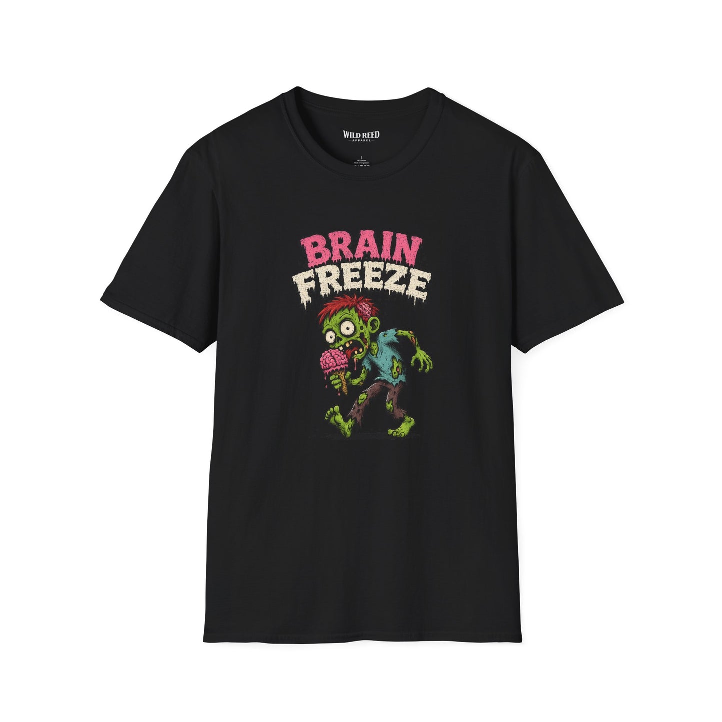 Brain Freeze Funny Zombie Graphic Tee