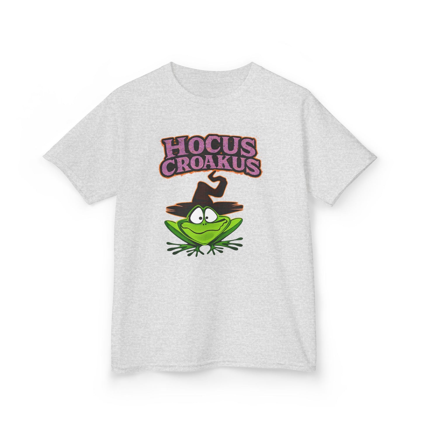 Hocus Croakus Frog Kids T-Shirt | Cute Halloween Frog Youth Graphic Tee for Boys & Girls