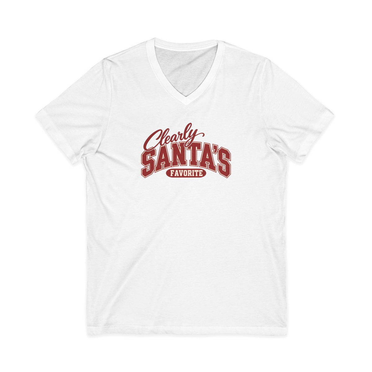 Clearly Santa’s Favorite V-Neck Shirt | Funny Christmas Tee