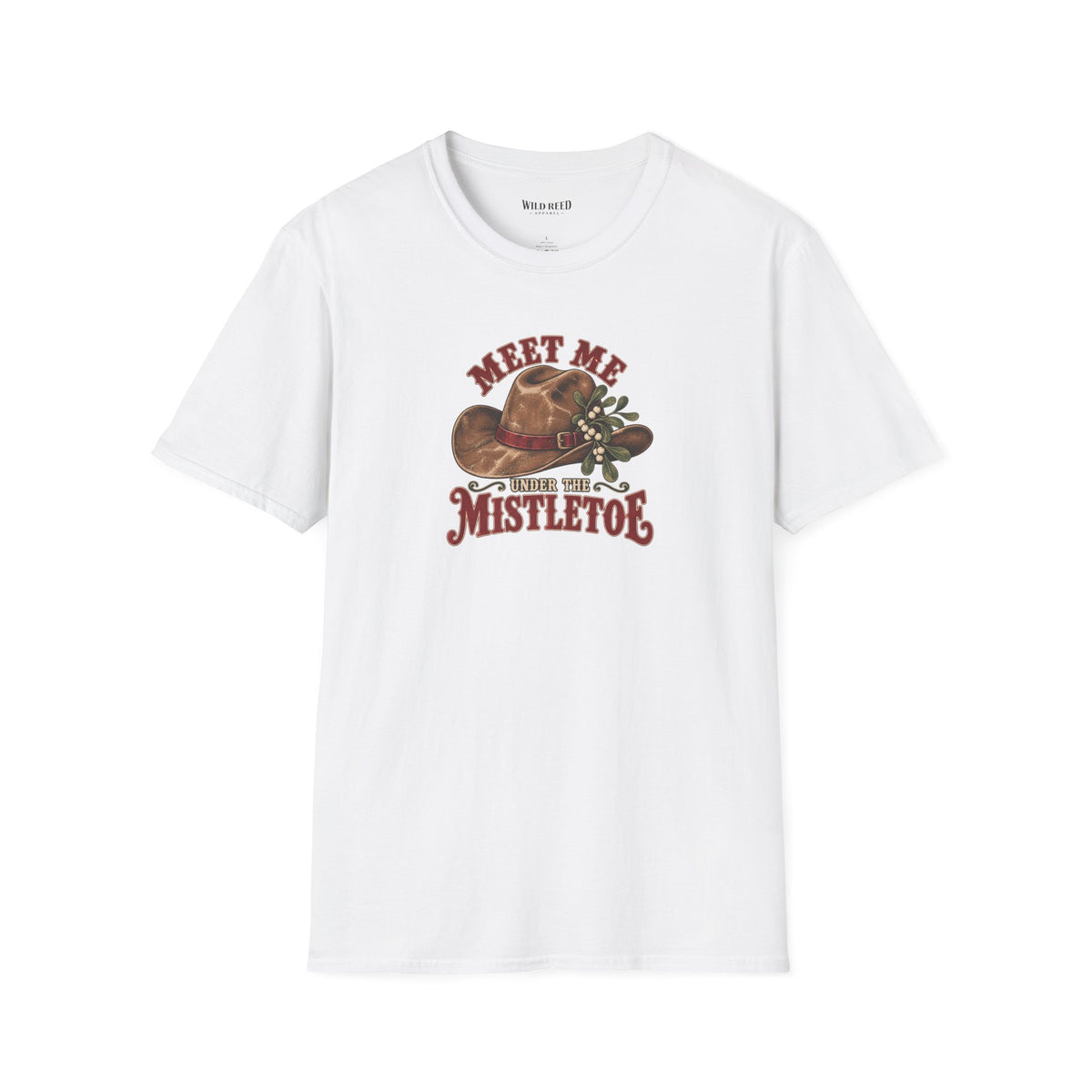 Meet Me Under the Mistletoe Western Christmas Graphic T-Shirt