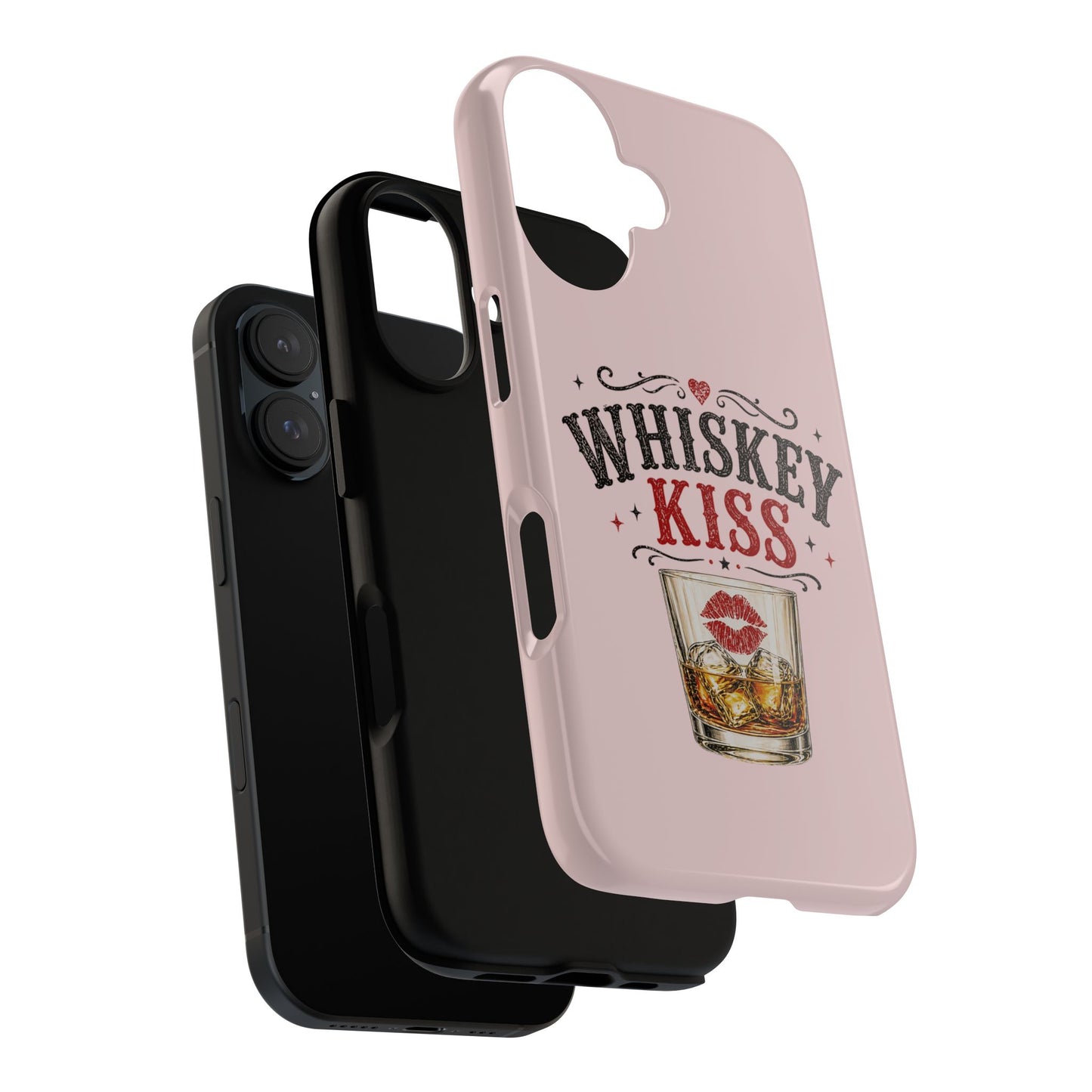Whiskey Kiss Phone Case, Western Cowgirl Phone Case, Country Girl iPhone & Samsung Case, Cute Whiskey Lover Gift, Matte or Glossy