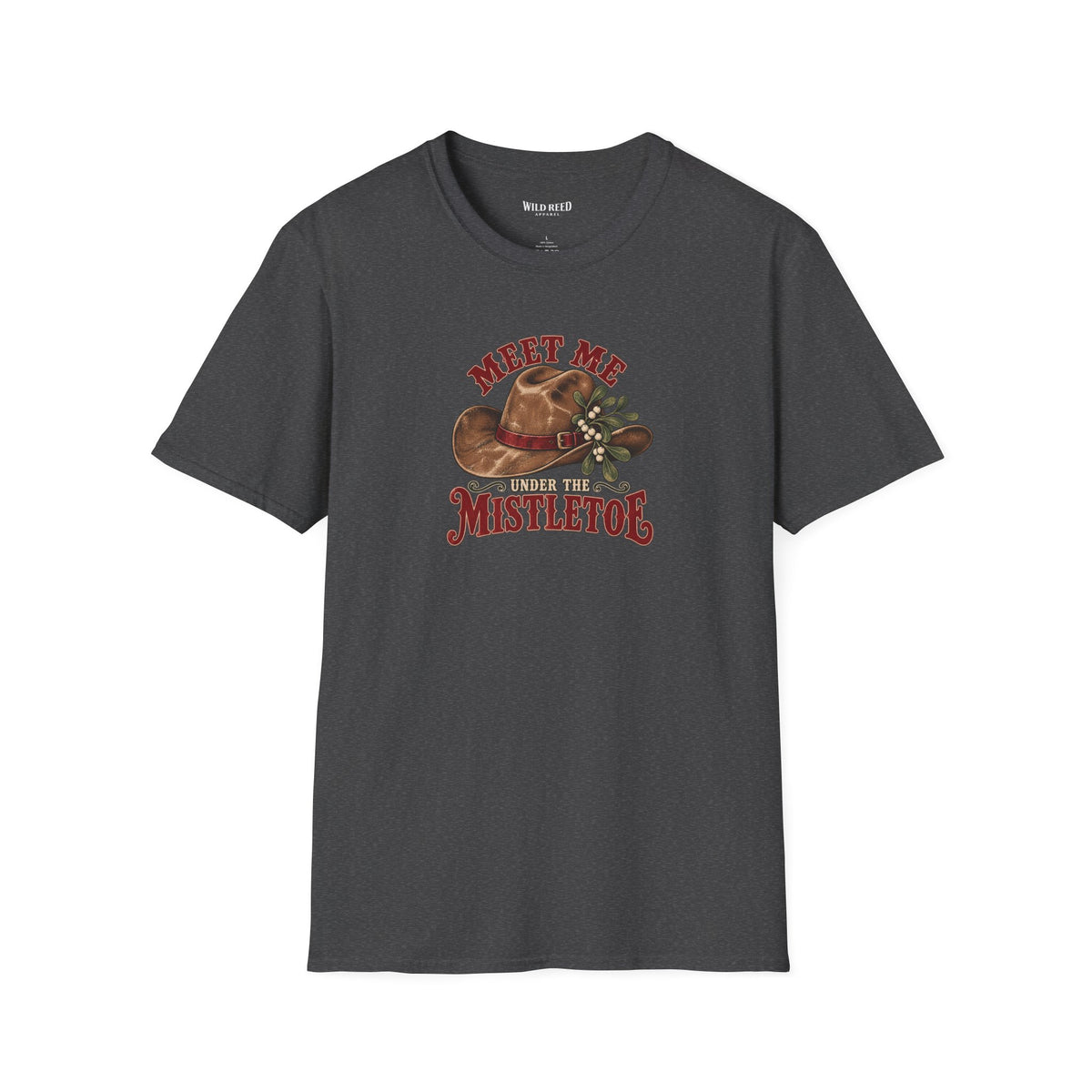 Meet Me Under the Mistletoe Western Christmas Graphic T-Shirt