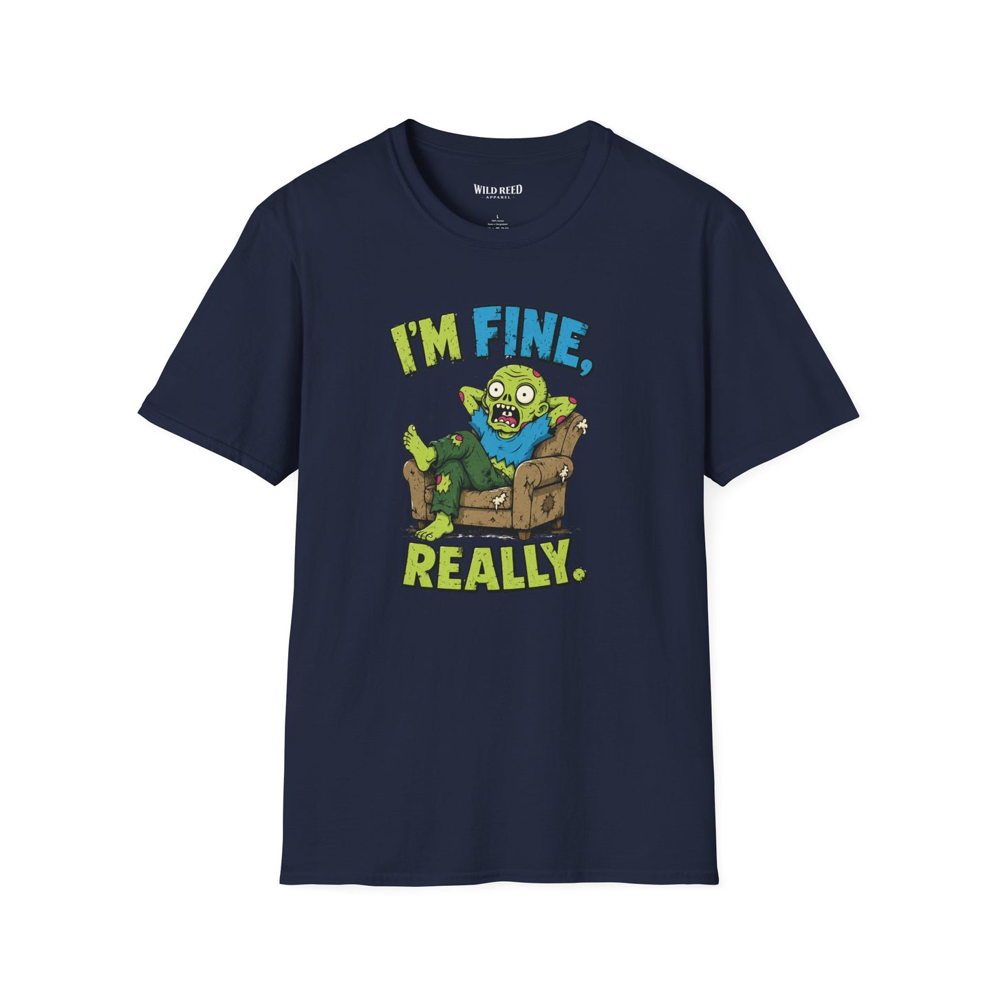 I’m Fine Really Funny Zombie Graphic Tee
