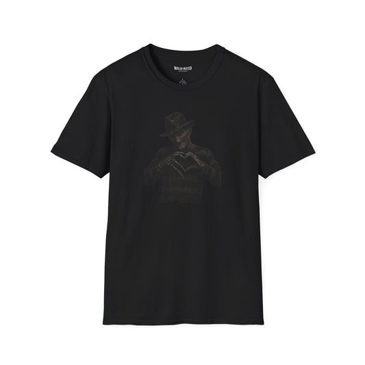 Nightmare Heart Hands Stealth Black-on-Black Graphic Tee