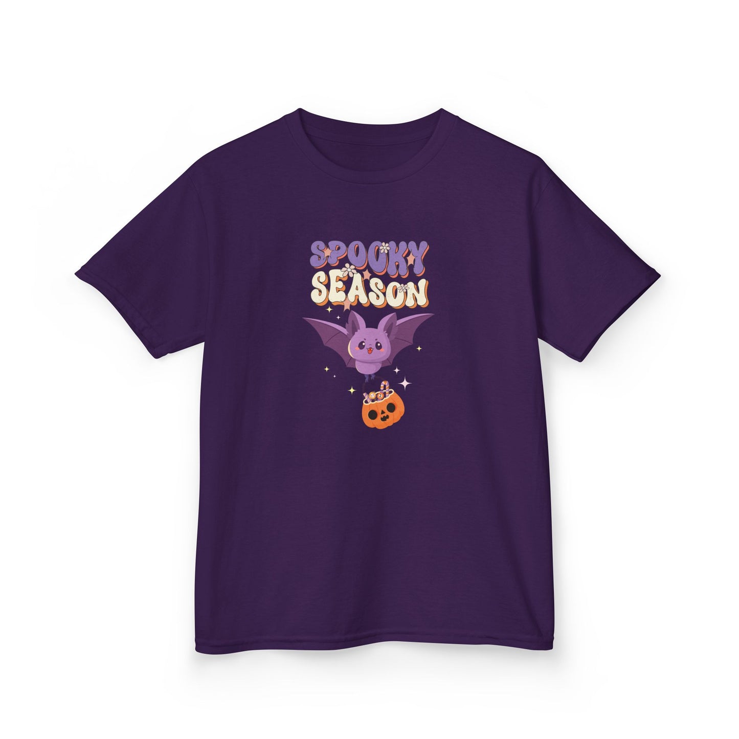 Spooky Season Bat Kids T-Shirt | Cute Halloween Youth Graphic Tee for Boys & Girls