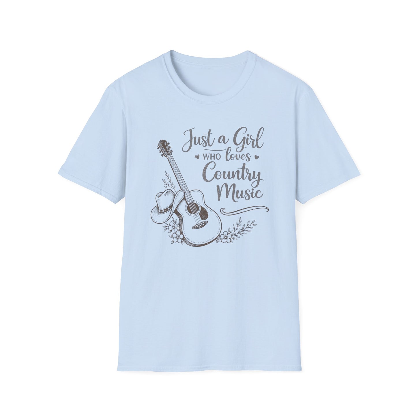 Wild Reed Apparel Just a Girl Who Loves Country Music Graphic Tee | Country Music Festival Shirt