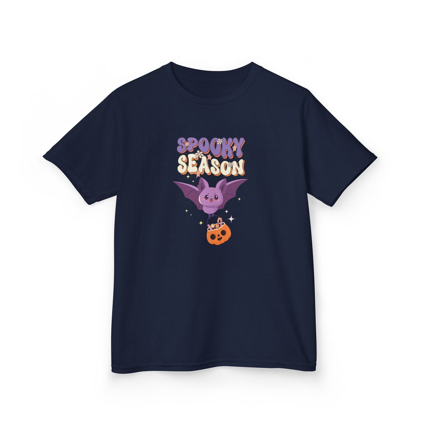 Spooky Season Bat Kids T-Shirt | Cute Halloween Youth Graphic Tee for Boys & Girls