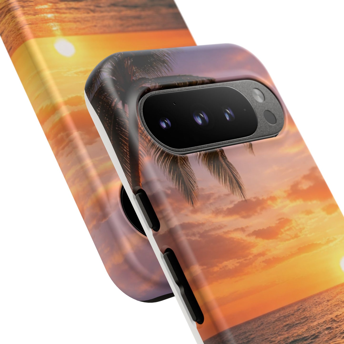 Golden Hour Beach Case — Tropical Palm Sunset Protective Case