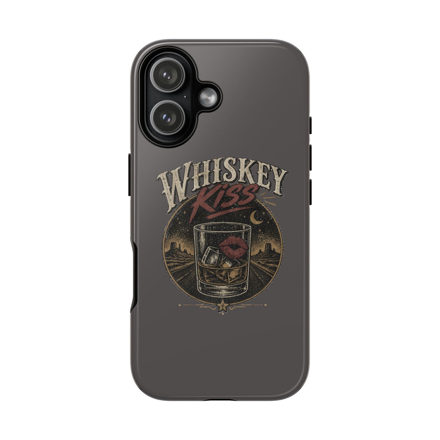 Whiskey Kiss Western Phone Case, Country iPhone & Samsung Case, Rustic Cowgirl or Cowboy Phone Case, Whiskey Lover Gift, Matte or Glossy