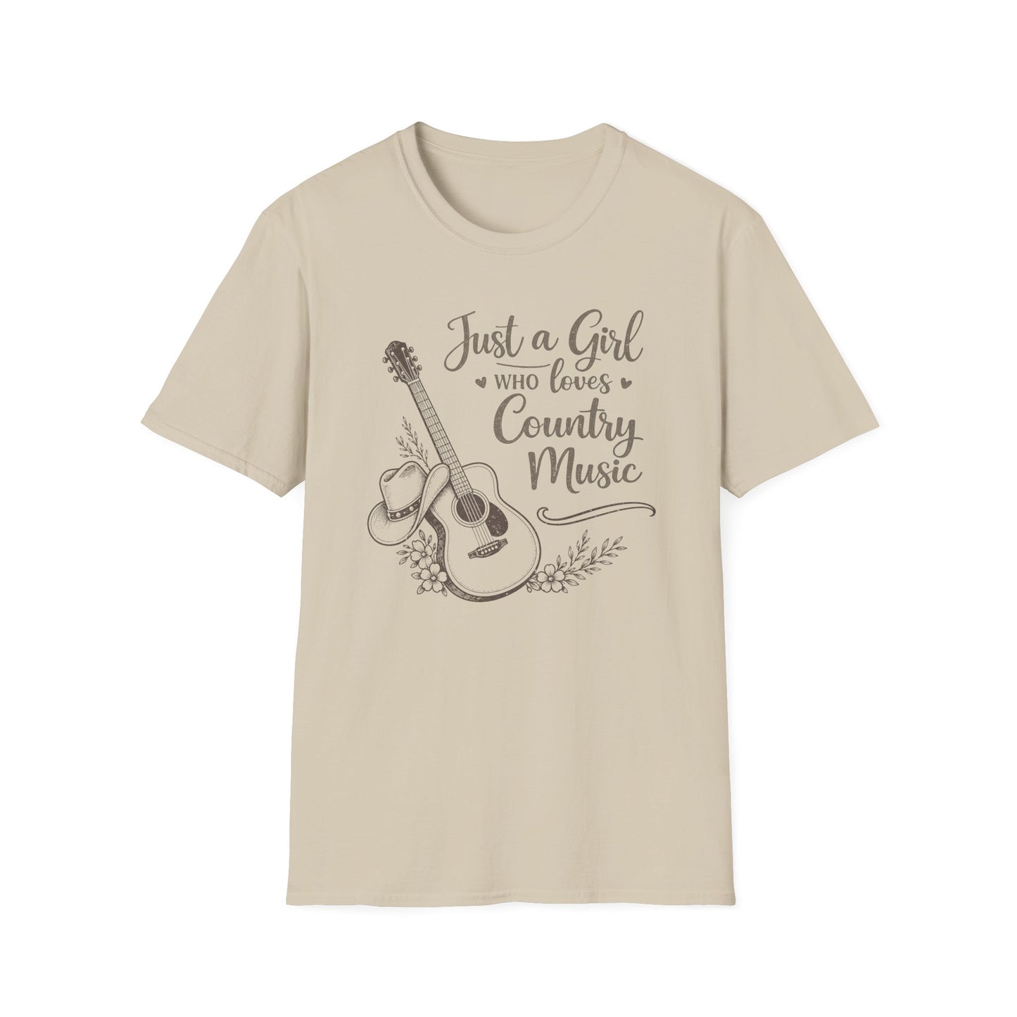 Wild Reed Apparel Just a Girl Who Loves Country Music Graphic Tee | Country Music Festival Shirt