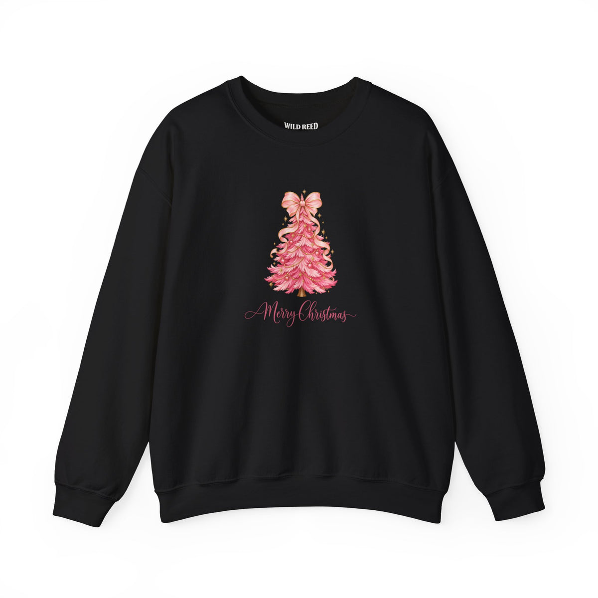 Pink Christmas Tree Sweatshirt | Merry Christmas Holiday Crewneck