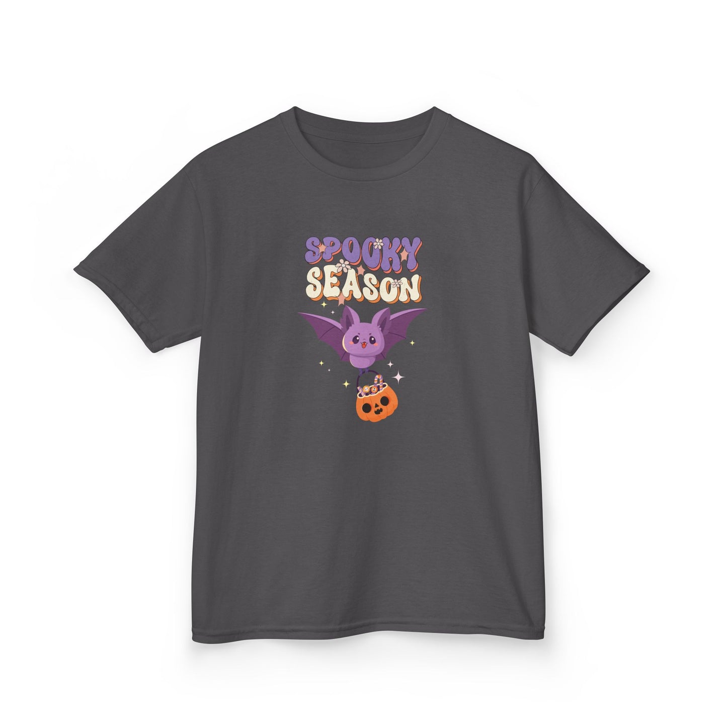 Spooky Season Bat Kids T-Shirt | Cute Halloween Youth Graphic Tee for Boys & Girls