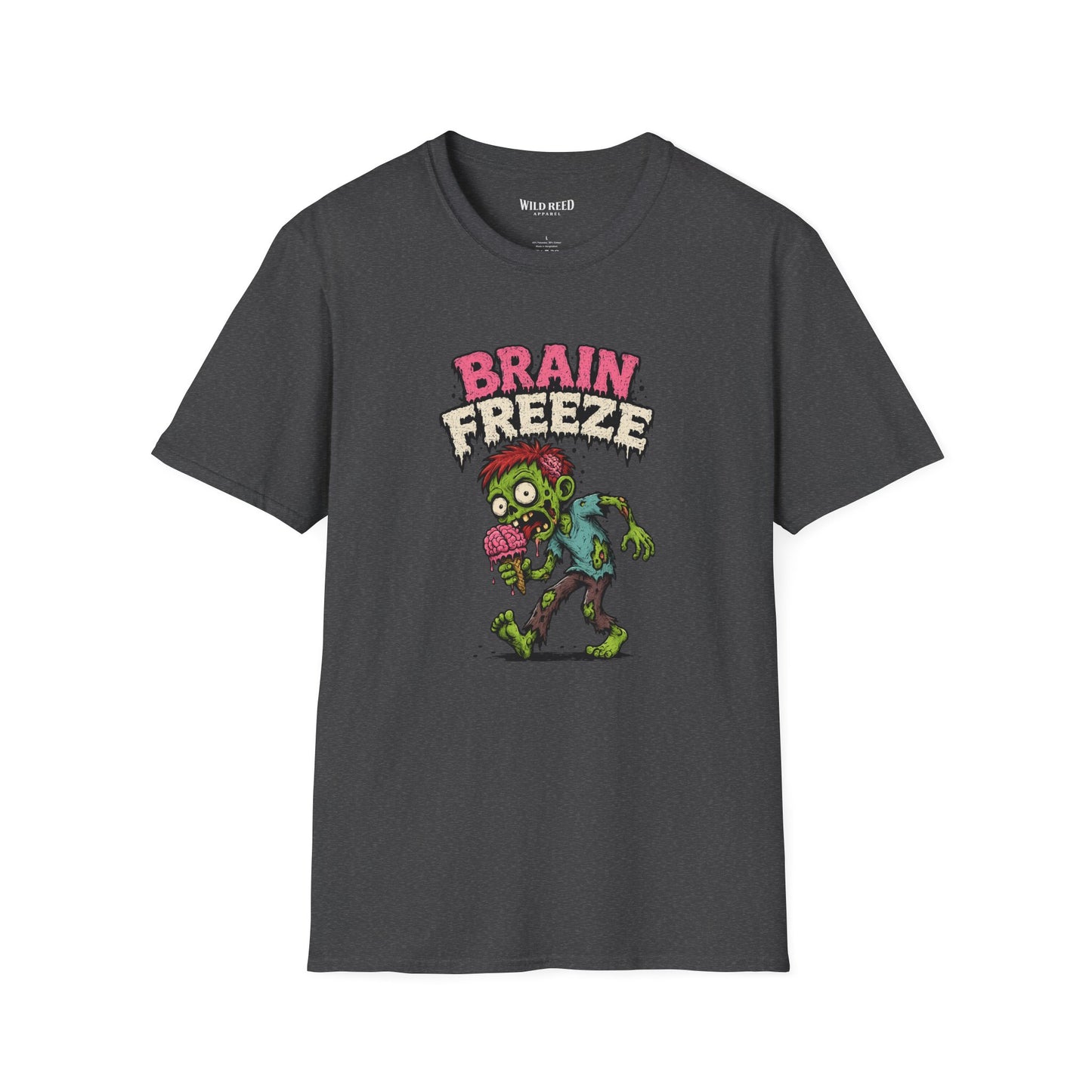 Brain Freeze Funny Zombie Graphic Tee