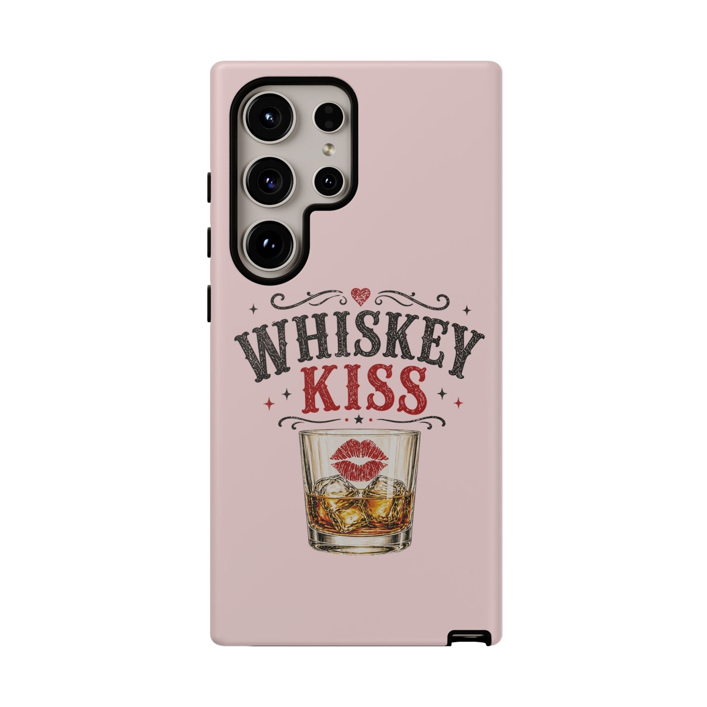 Whiskey Kiss Phone Case, Western Cowgirl Phone Case, Country Girl iPhone & Samsung Case, Cute Whiskey Lover Gift, Matte or Glossy