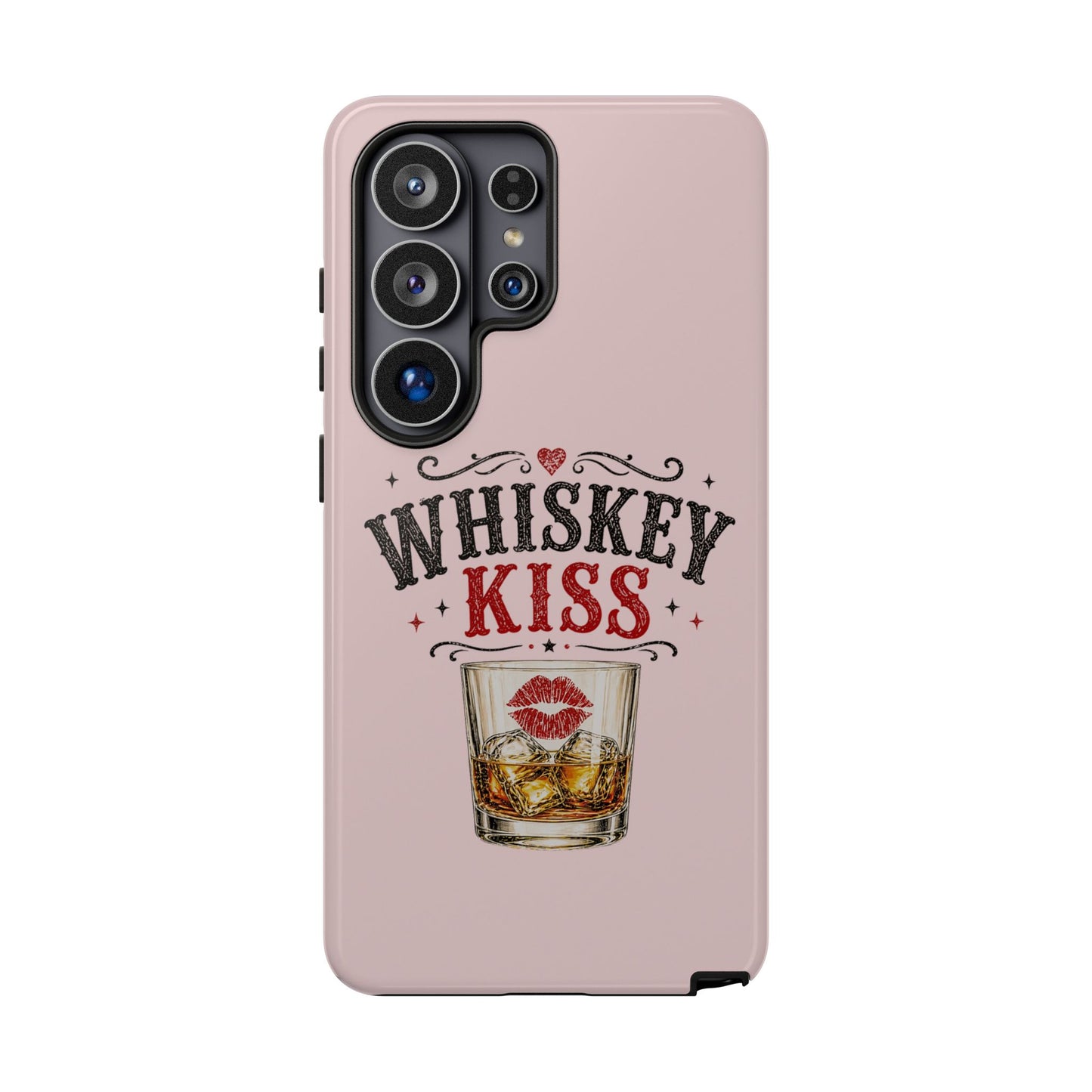 Whiskey Kiss Phone Case, Western Cowgirl Phone Case, Country Girl iPhone & Samsung Case, Cute Whiskey Lover Gift, Matte or Glossy