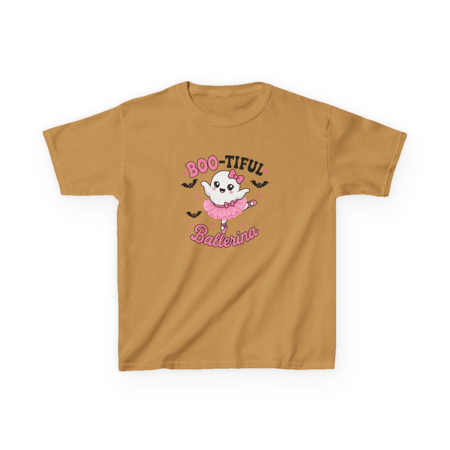 Boo-tiful Ballerina Kids Halloween T-Shirt | Cute Ghost Ballet Tee for Girls