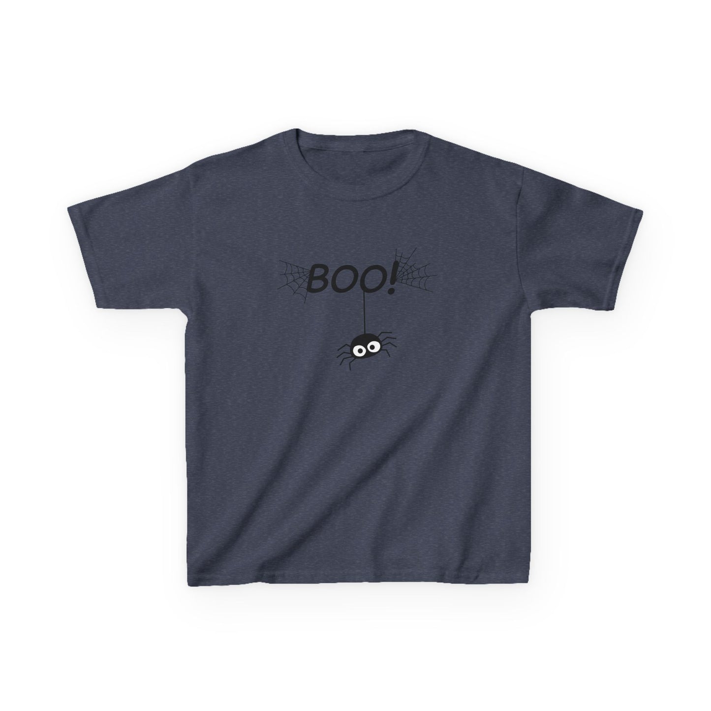 Boo Spider Kids T-Shirt | Cute Halloween Spider Youth Graphic Tee for Boys & Girls
