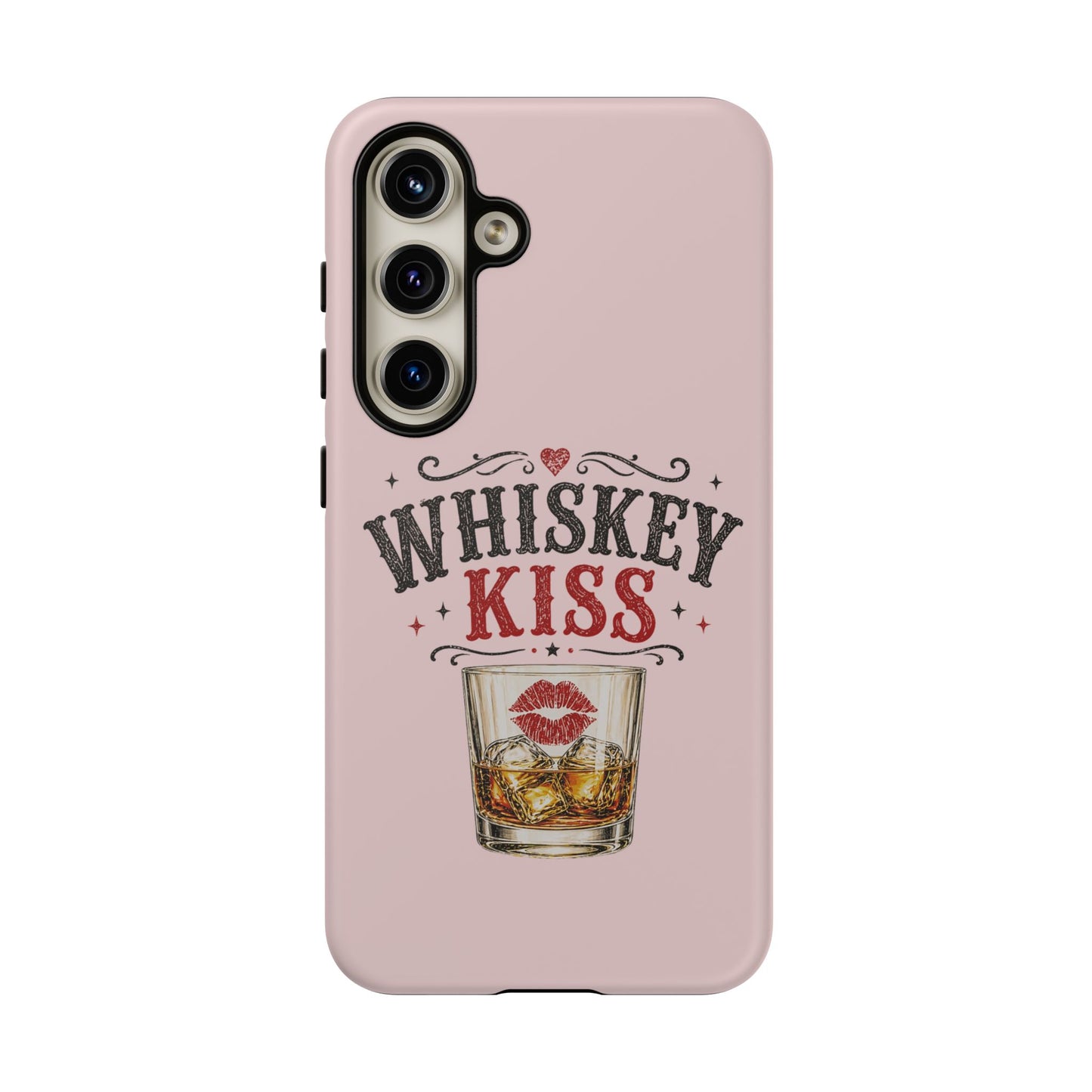 Whiskey Kiss Phone Case, Western Cowgirl Phone Case, Country Girl iPhone & Samsung Case, Cute Whiskey Lover Gift, Matte or Glossy