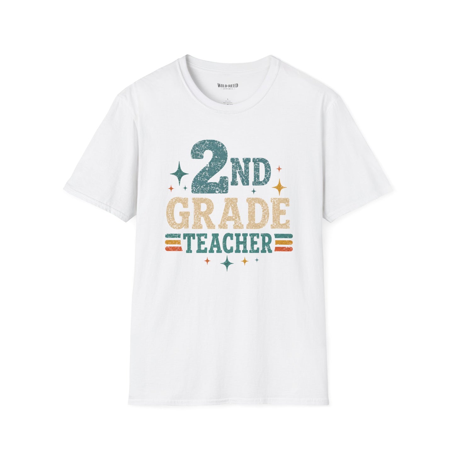 2nd Grade Teacher Shirt | Back to School Teacher Tee | Retro Grade Level Graphic T-Shirt