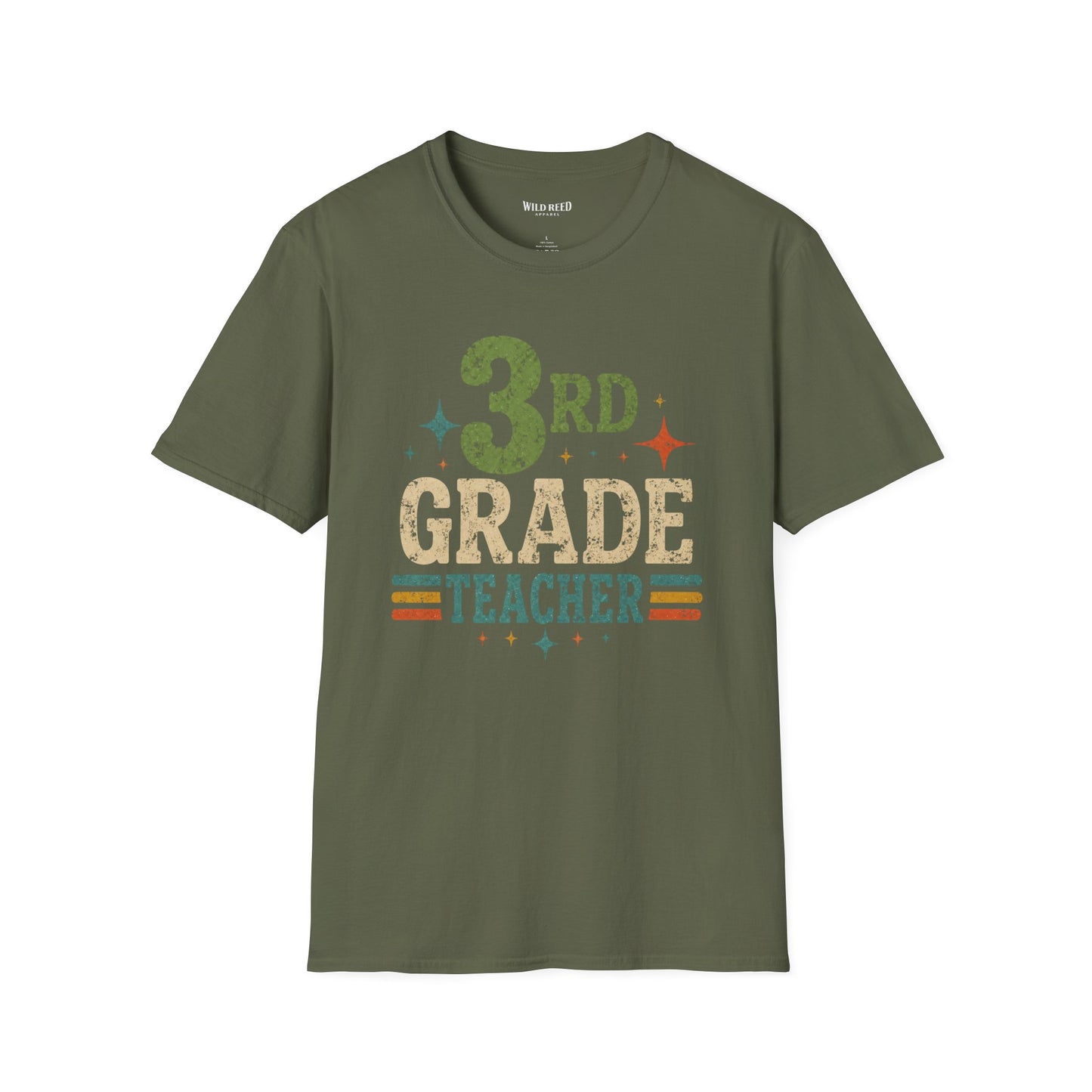 3rd Grade Teacher Shirt | Back to School Teacher Tee | Retro Grade Level Graphic T-Shirt