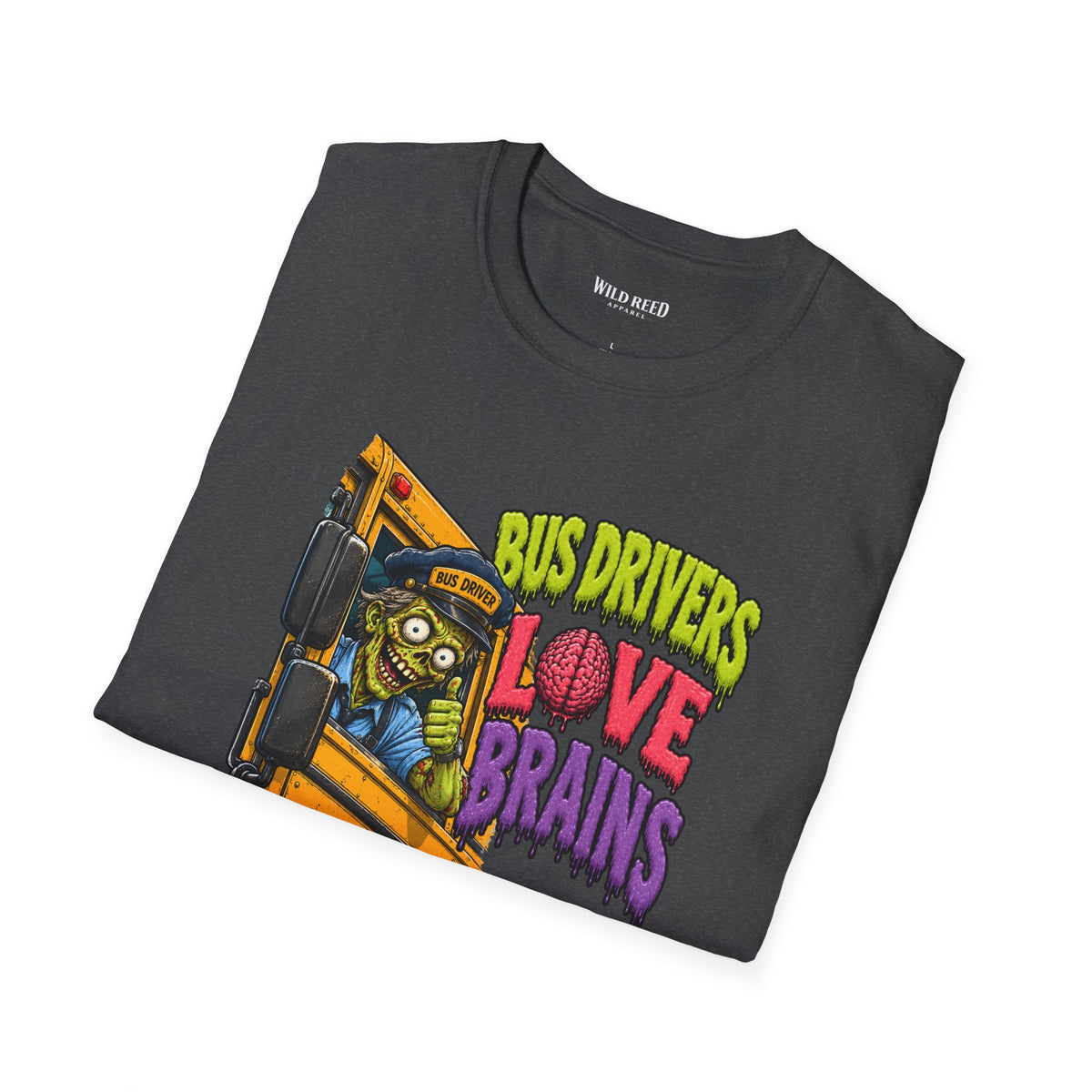 Bus Drivers Love Brains Shirt | Funny Halloween Bus Driver Tee