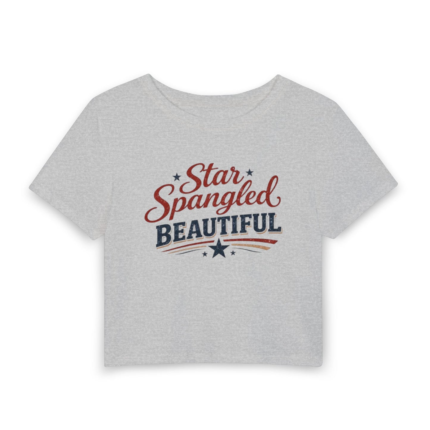 Sternenbesetztes Wunderschönes Baby-T-Shirt • Patriotisches Graphic Baby-T-Shirt für Damen