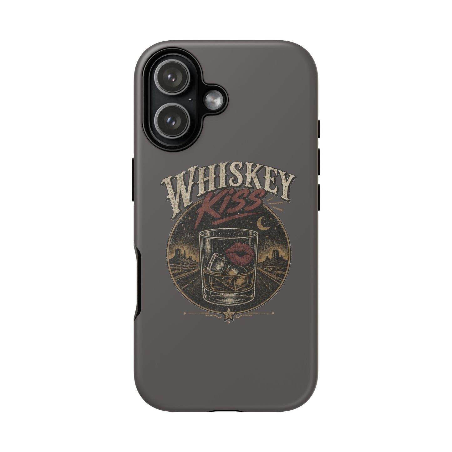 Whiskey Kiss Western Phone Case, Country iPhone & Samsung Case, Rustic Cowgirl or Cowboy Phone Case, Whiskey Lover Gift, Matte or Glossy