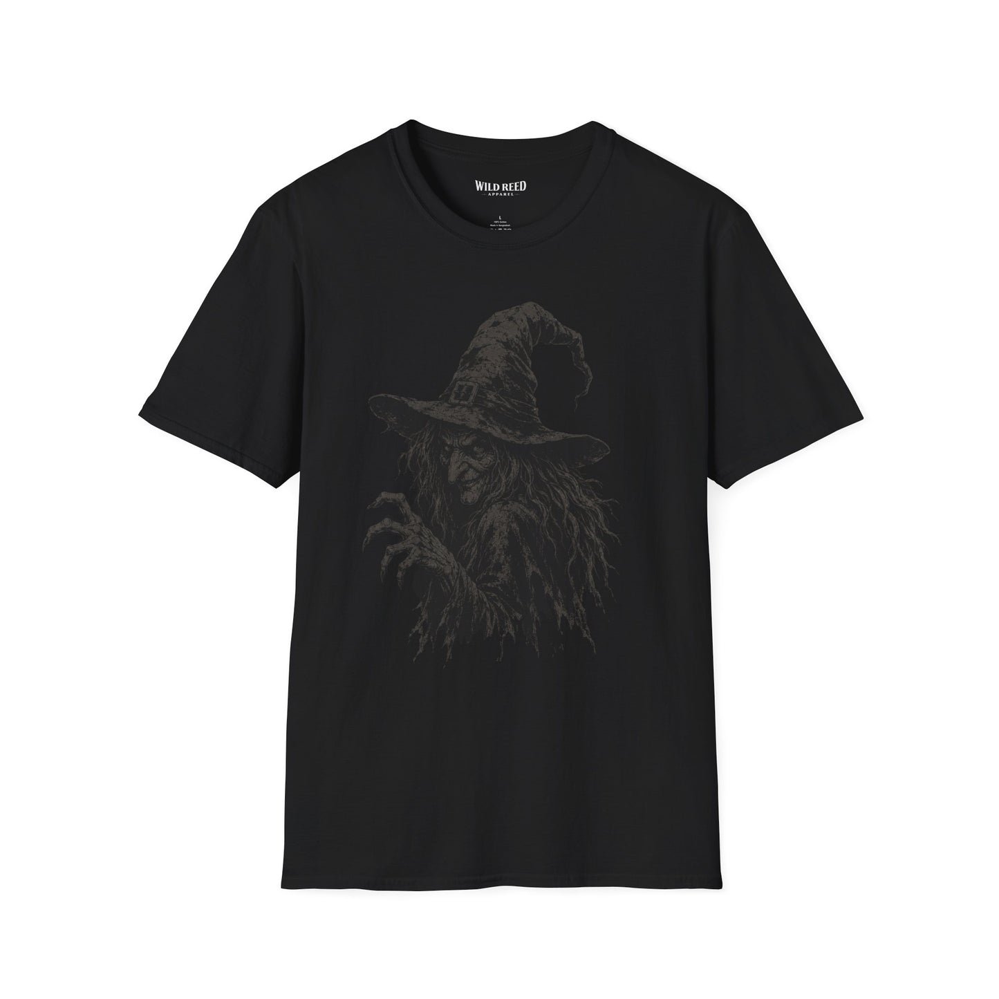 Creepy Witch Stealth Black-on-Black Graphic Tee