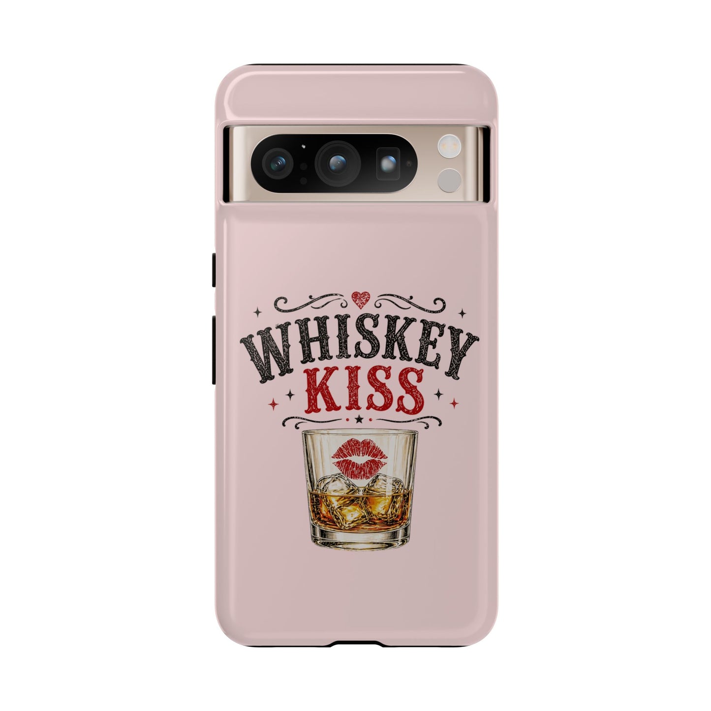 Whiskey Kiss Phone Case, Western Cowgirl Phone Case, Country Girl iPhone & Samsung Case, Cute Whiskey Lover Gift, Matte or Glossy