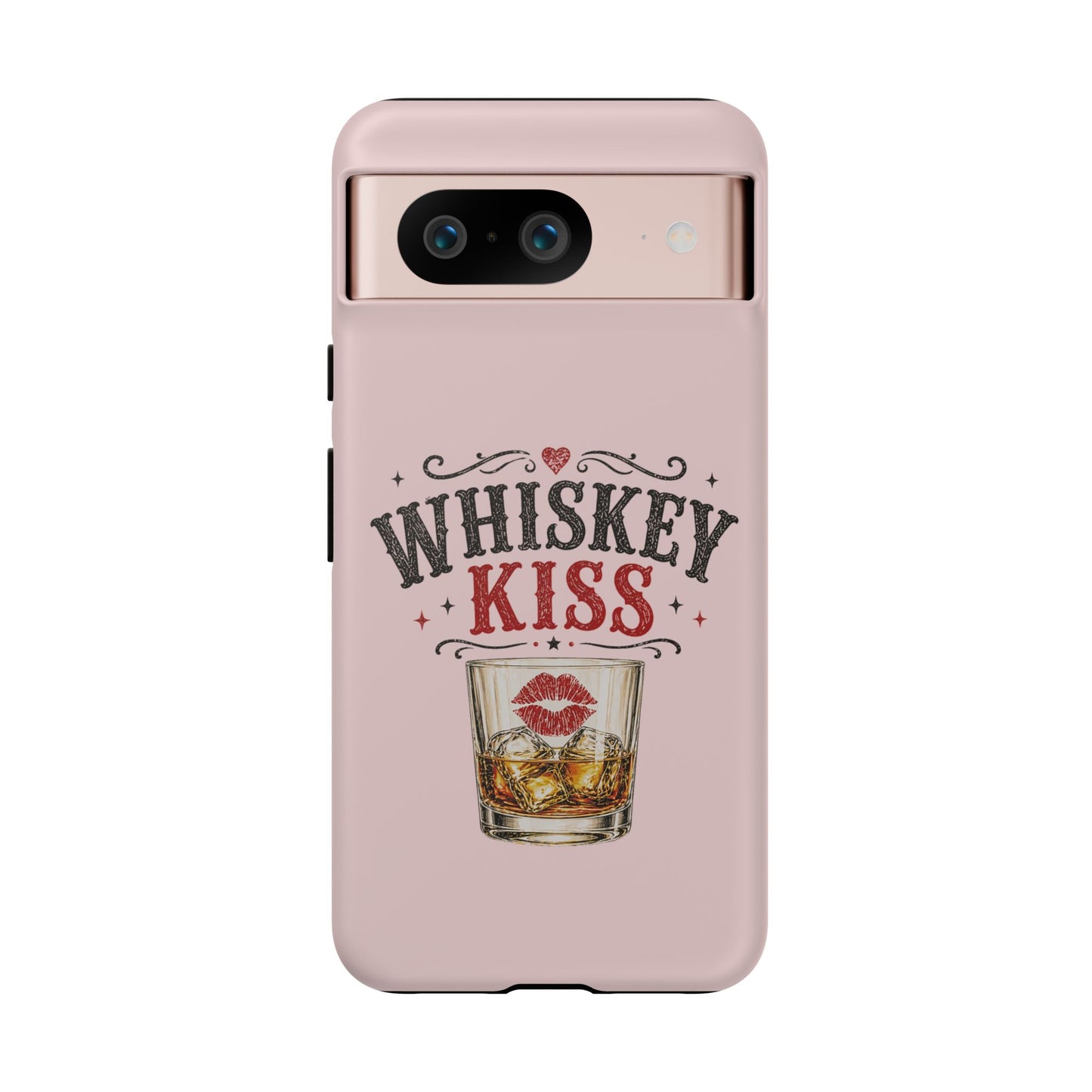 Whiskey Kiss Phone Case, Western Cowgirl Phone Case, Country Girl iPhone & Samsung Case, Cute Whiskey Lover Gift, Matte or Glossy