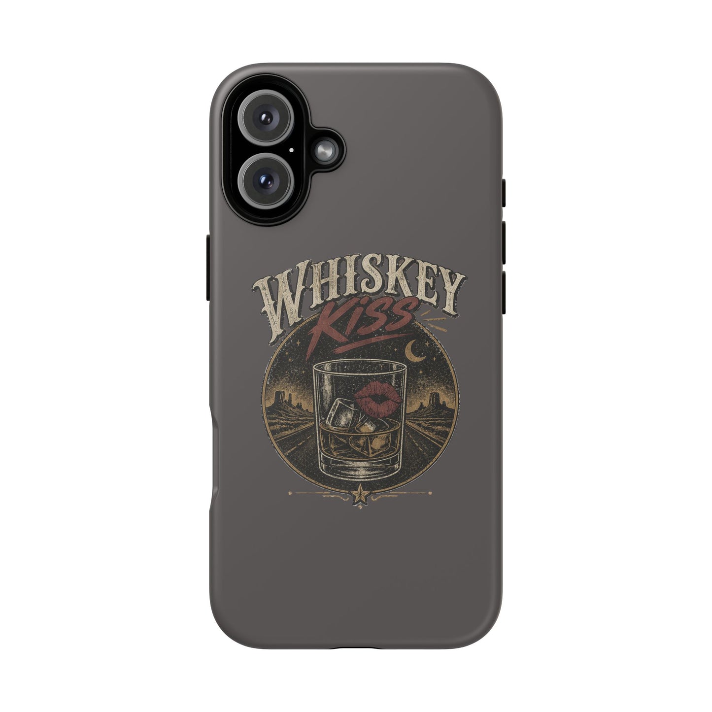 Whiskey Kiss Western Phone Case, Country iPhone & Samsung Case, Rustic Cowgirl or Cowboy Phone Case, Whiskey Lover Gift, Matte or Glossy