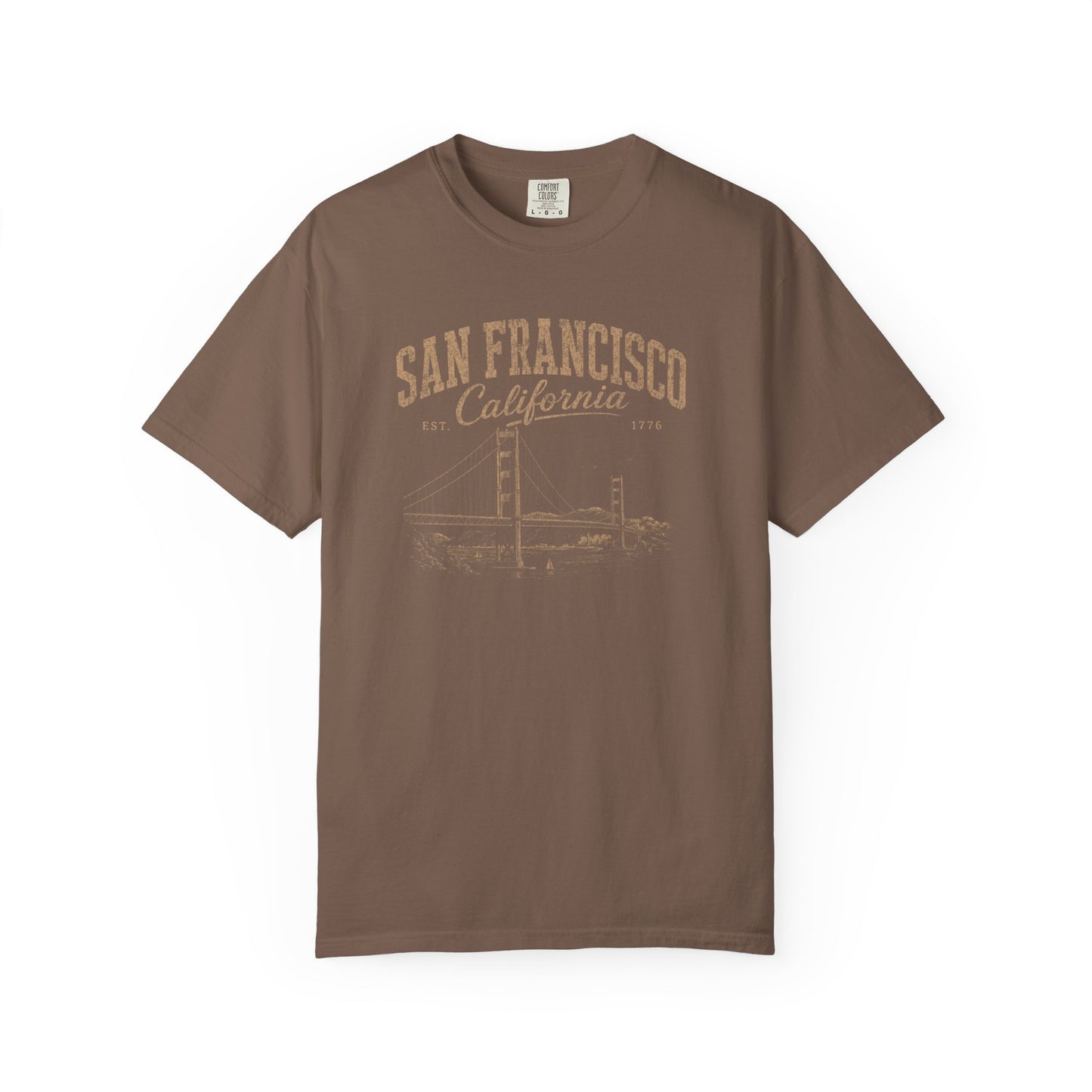 San Francisco California Vintage Comfort Colors T-Shirt | Golden Gate Bridge Graphic Tee