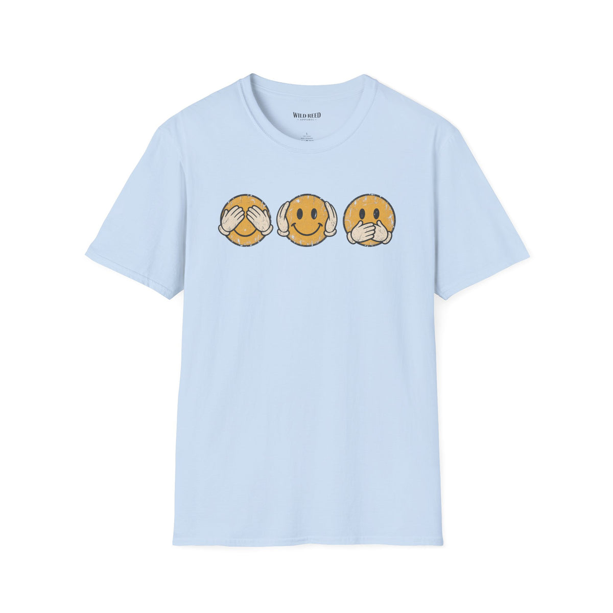 See No Evil Emoji Graphic Tee | Retro Smiley Face T-Shirt