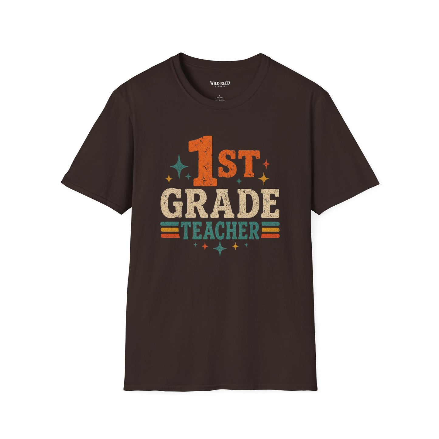 1st Grade Teacher Shirt | Back to School Teacher Tee | Retro Grade Level Graphic T-Shirt