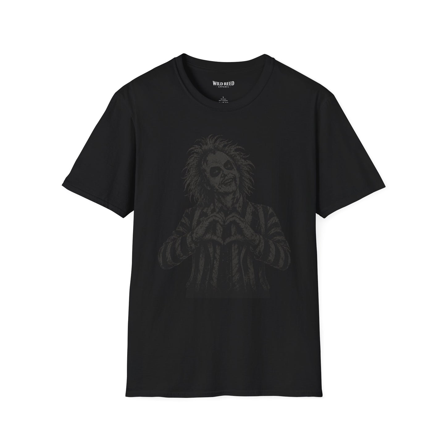 Afterlife Heart Hands Stealth Black-on-Black Graphic Tee