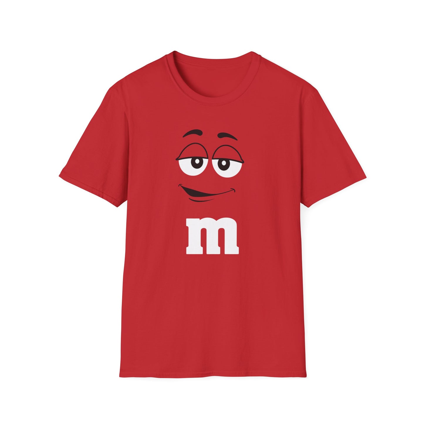 Red Candy Character Graphic Tee | Funny Red Candy Face Shirt | Retro Candy Lover T-Shirt
