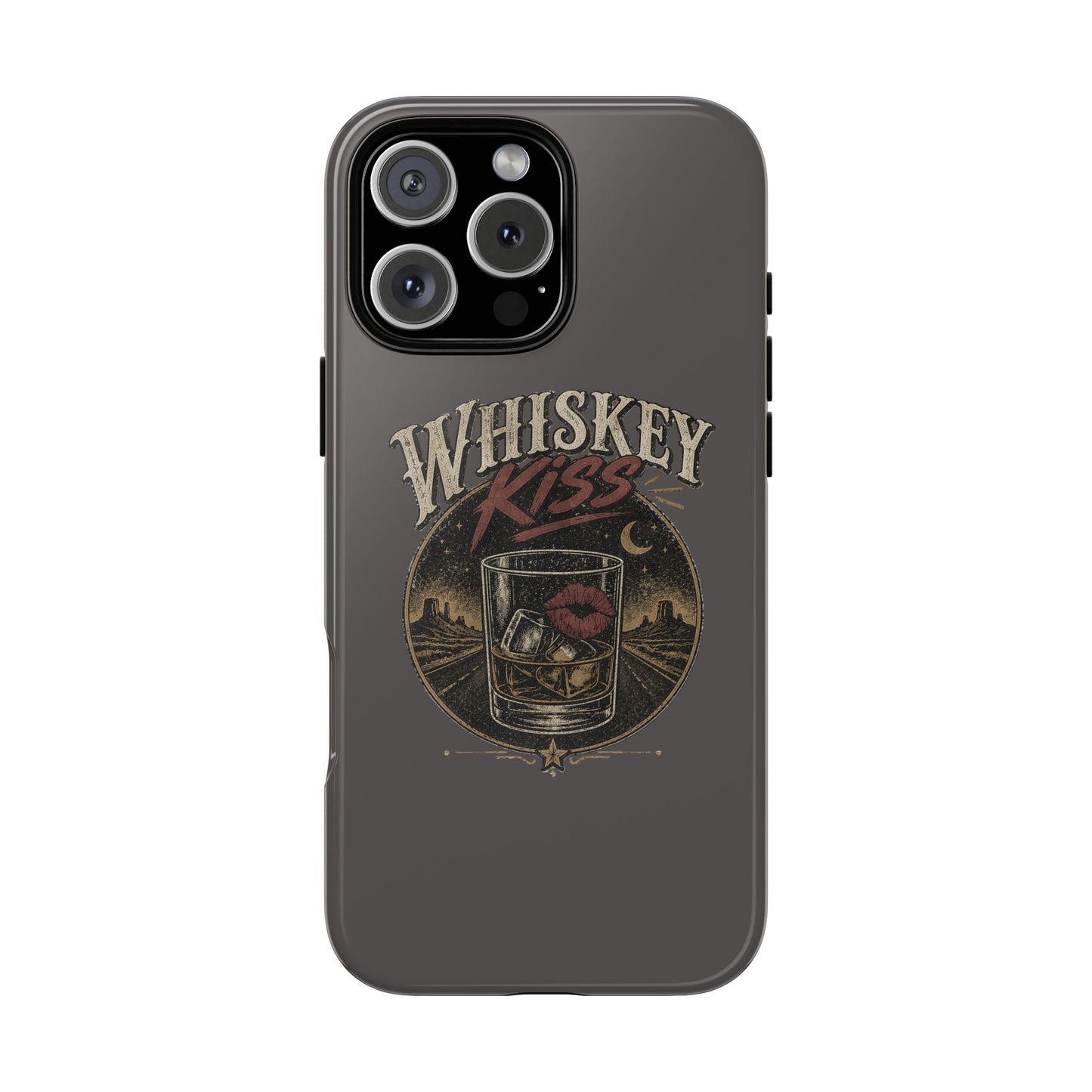 Whiskey Kiss Western Phone Case, Country iPhone & Samsung Case, Rustic Cowgirl or Cowboy Phone Case, Whiskey Lover Gift, Matte or Glossy