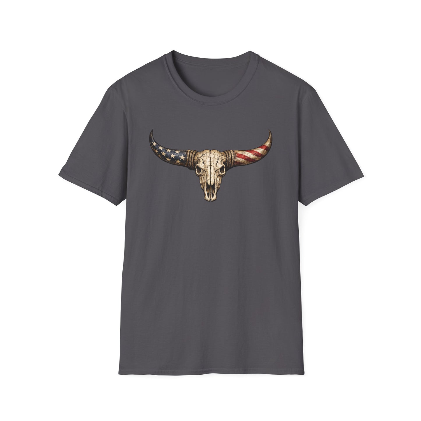 Patriotic Bull Skull Western Graphic Tee | Wild Reed Apparel