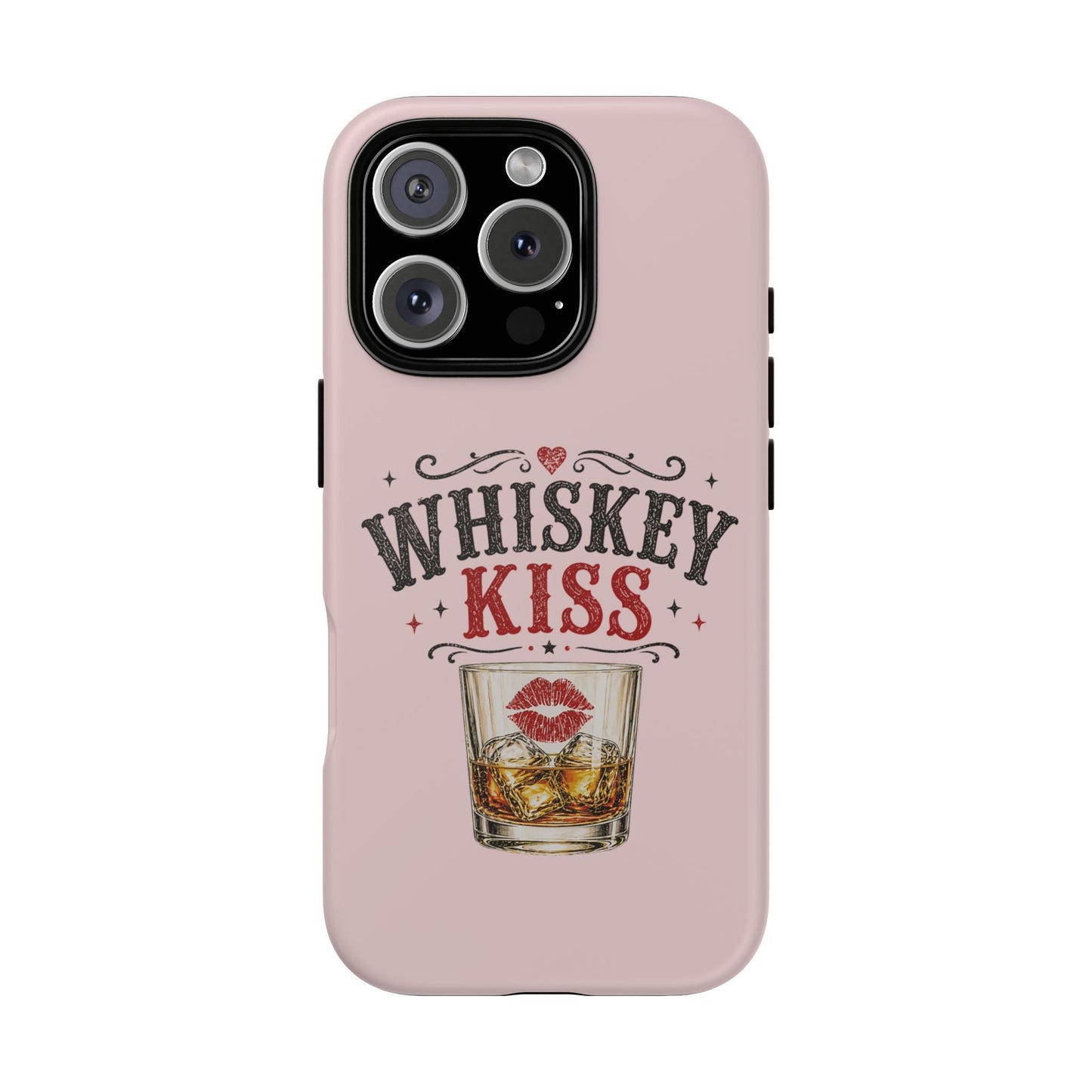 Whiskey Kiss Phone Case, Western Cowgirl Phone Case, Country Girl iPhone & Samsung Case, Cute Whiskey Lover Gift, Matte or Glossy