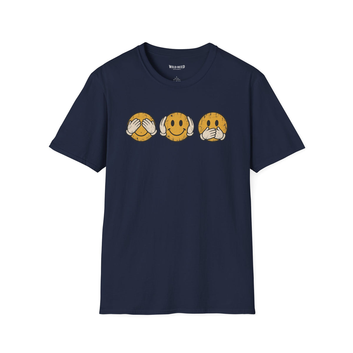 See No Evil Emoji Graphic Tee | Retro Smiley Face T-Shirt