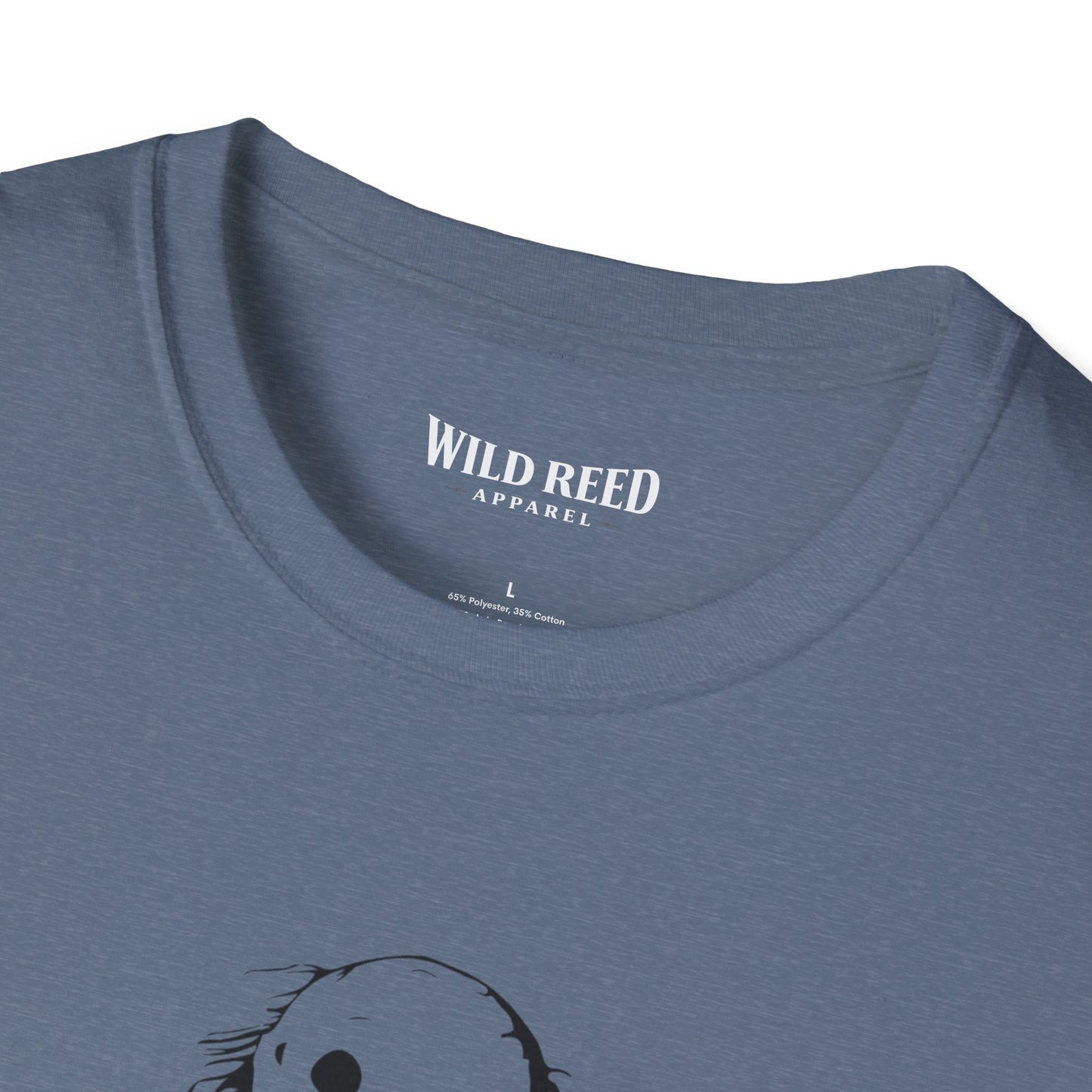 Wild Reed Apparel Creepy Smiley Monster Halloween Shirt | Vintage Horror Graphic Tee